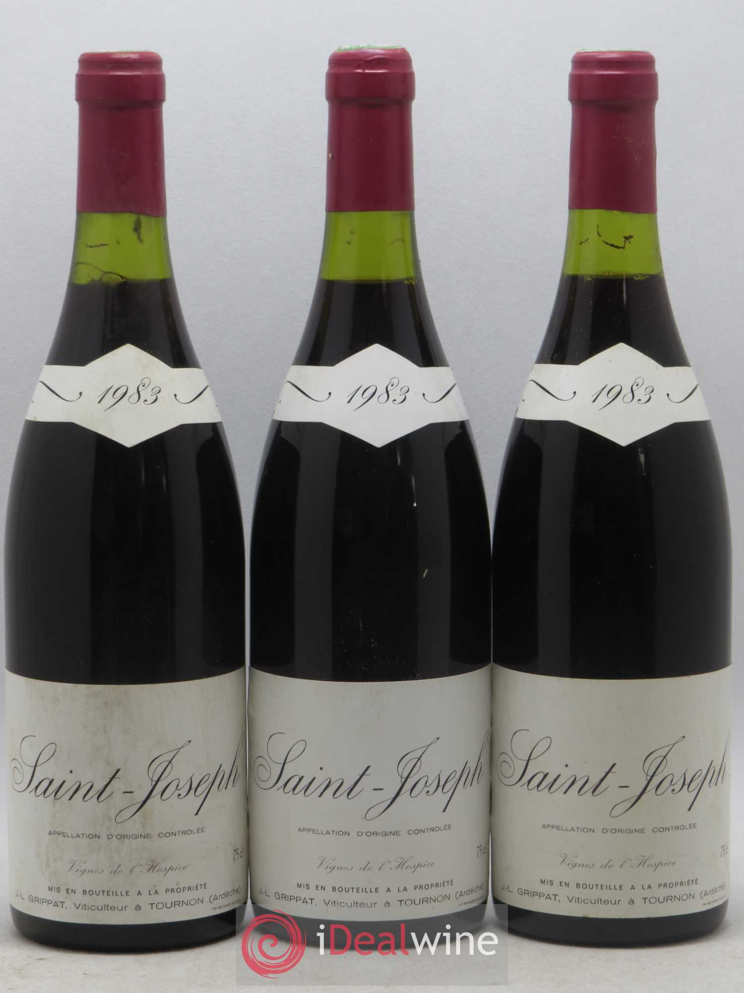Saint-Joseph Vignes de l'Hospice Jean-Louis Grippat 1983 - Lot de 3 bouteilles - 0