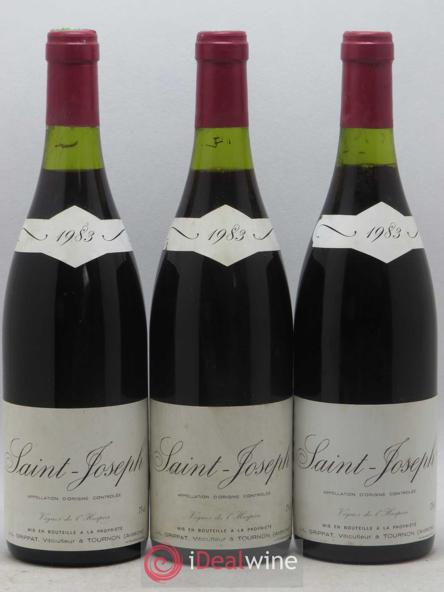 Saint-Joseph Vignes de l'Hospice Jean-Louis Grippat 1983 - Lot de 3 bouteilles - 0