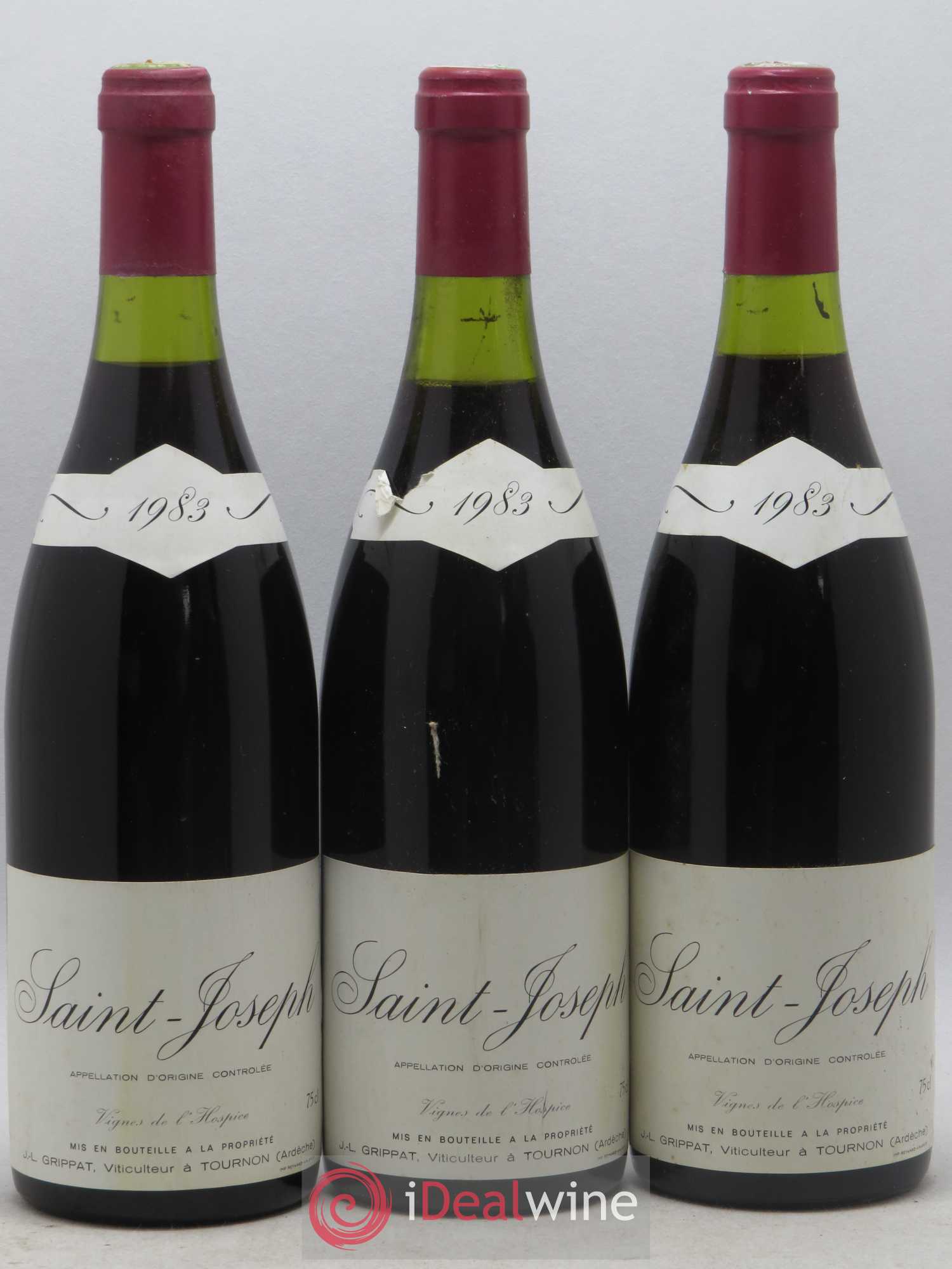 Saint-Joseph Vignes de l'Hospice Jean-Louis Grippat 1983 - Lot de 3 bouteilles - 0