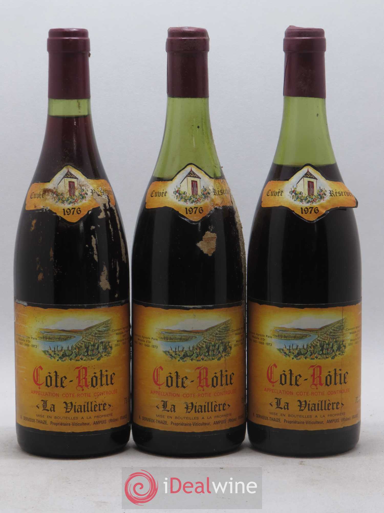 Côte-Rôtie La Viaillere Dervieux Thaize 1976 - Lot de 6 bouteilles - 2