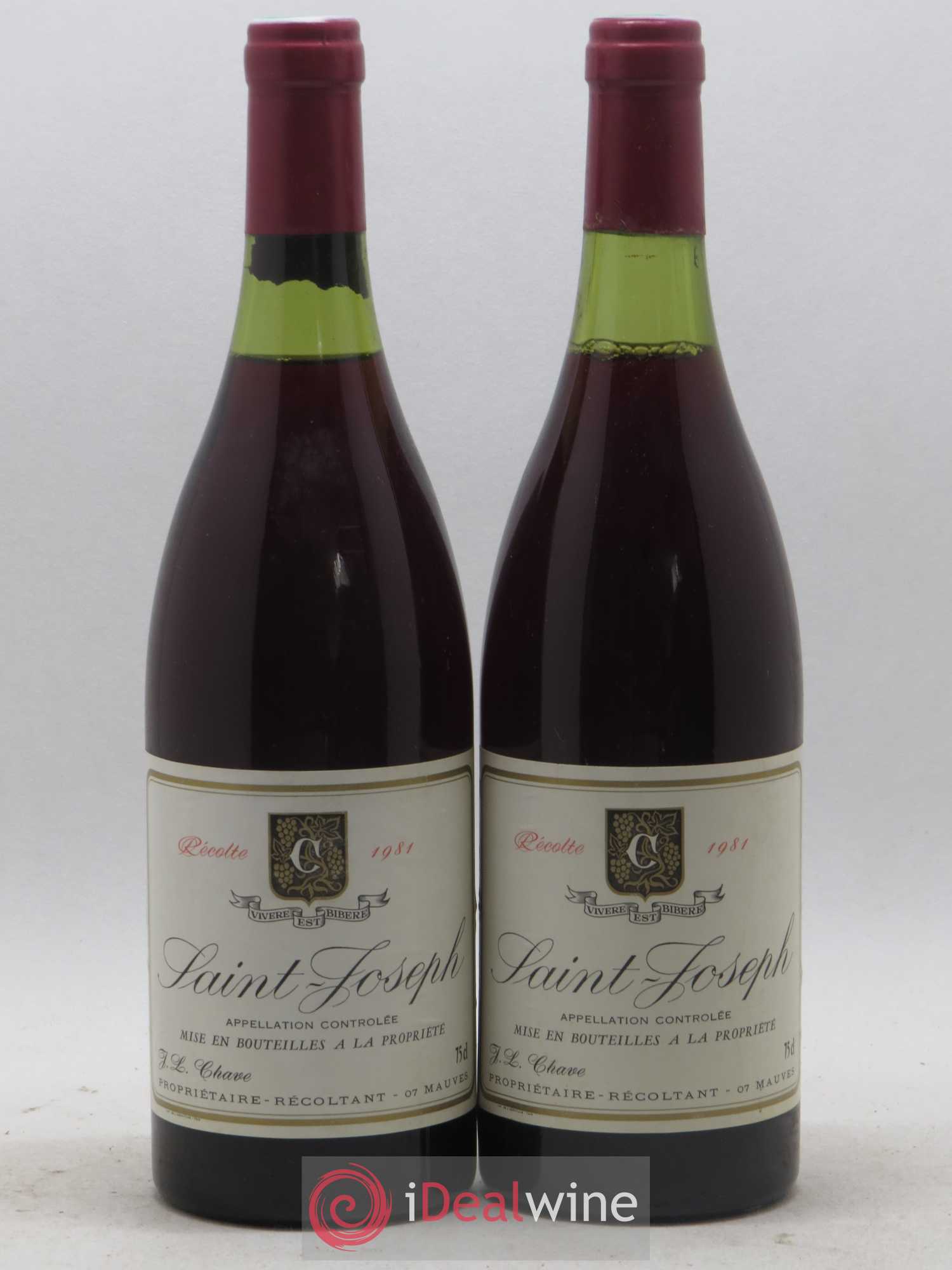 Saint-Joseph Jean-Louis Chave 1981 - Lot de 2 bouteilles - 0