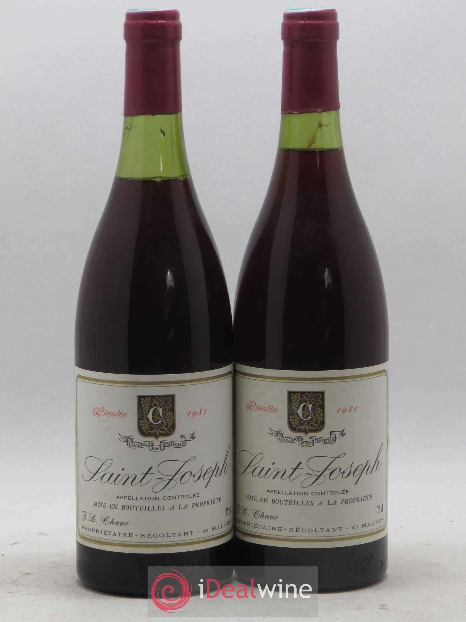 Saint-Joseph Jean-Louis Chave 1981 - Lot de 2 bouteilles - 0