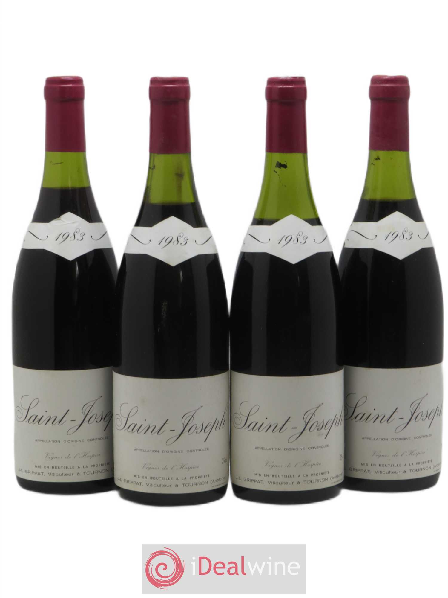 Saint-Joseph Vignes de l'Hospice Jean-Louis Grippat 1983 - Lot de 4 bouteilles - 0