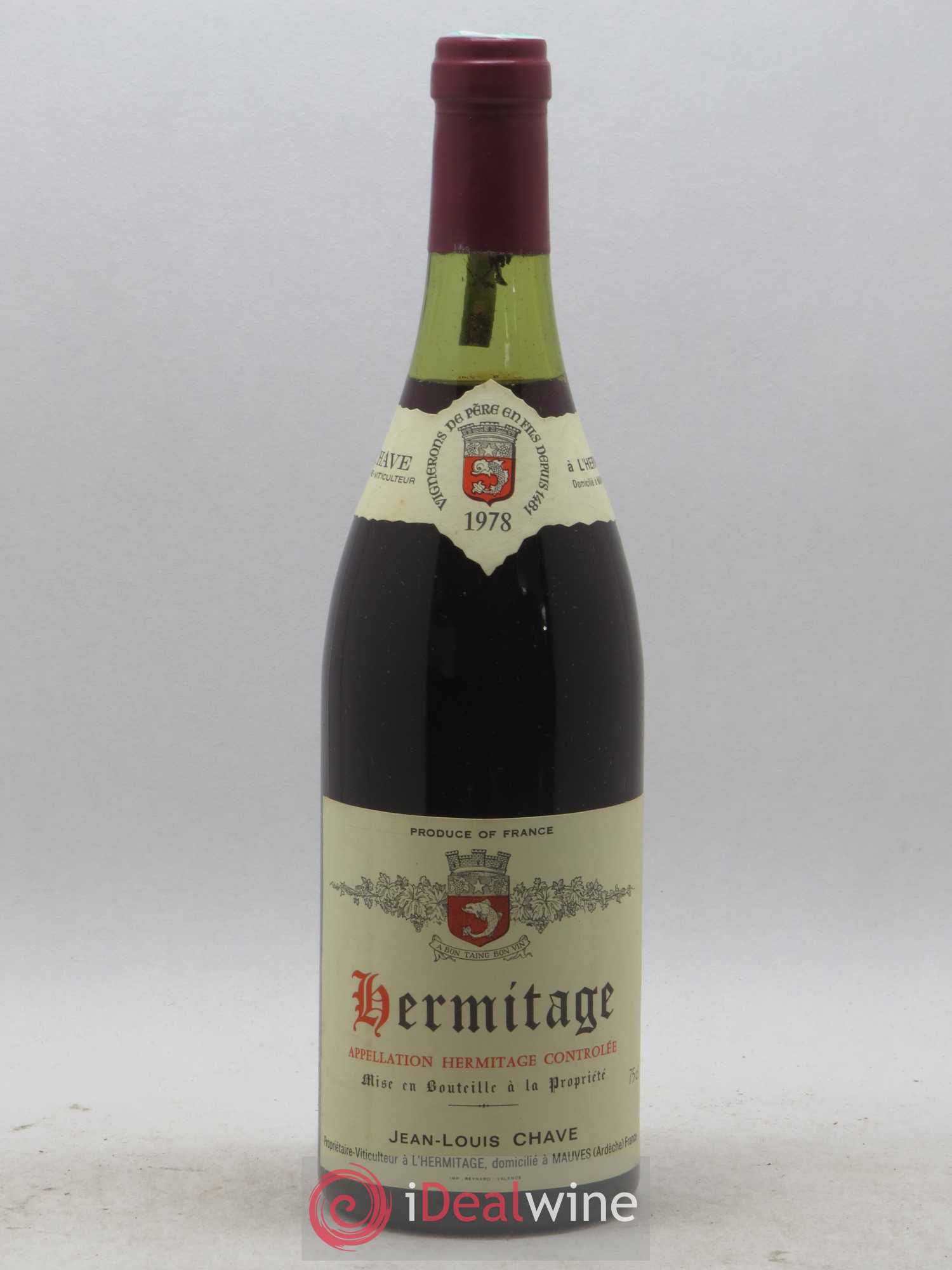 Hermitage Jean-Louis Chave 1978 - Lot de 1 bouteille - 0