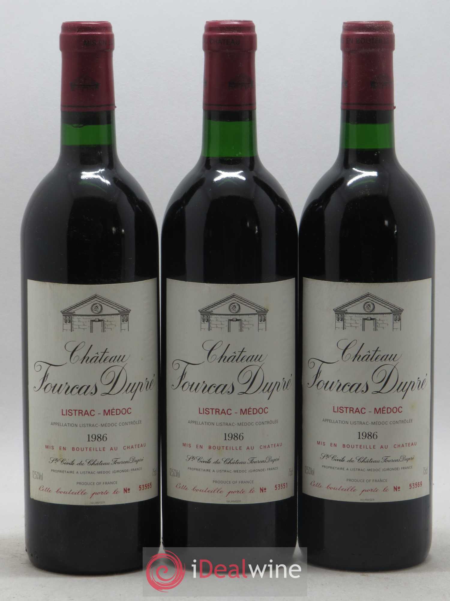 Château Fourcas Dupré 1986 - Lot de 12 bouteilles - 2