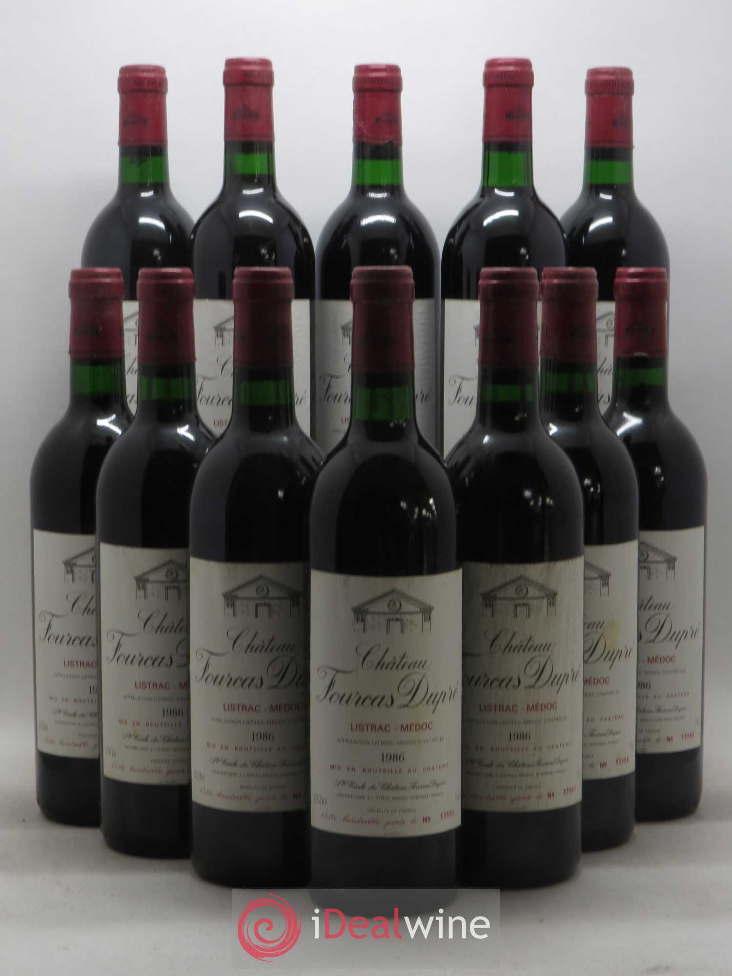 Château Fourcas Dupré 1986 - Lot de 12 bouteilles - 0