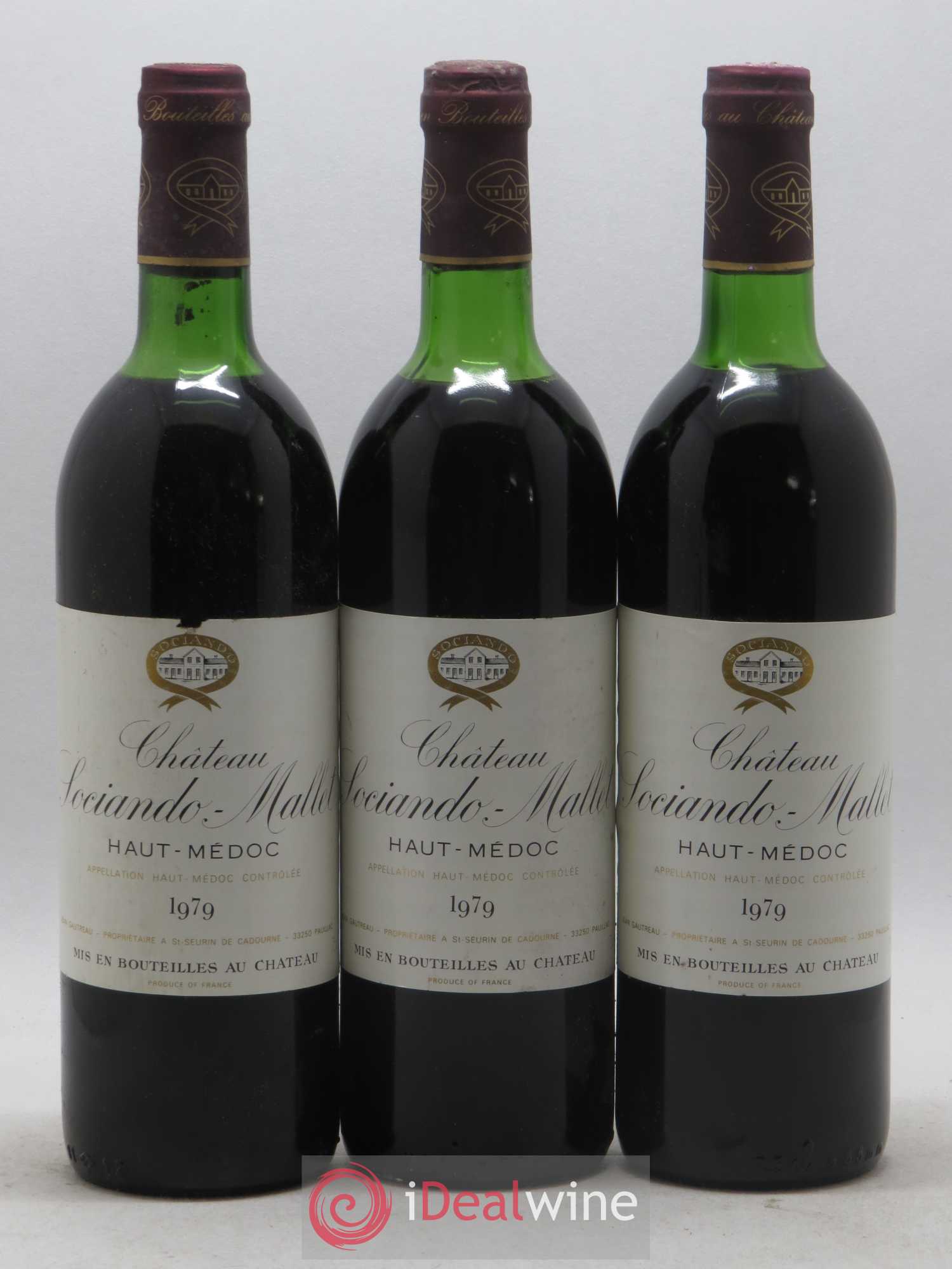 Château Sociando Mallet 1978 - Lot de 6 bouteilles - 1