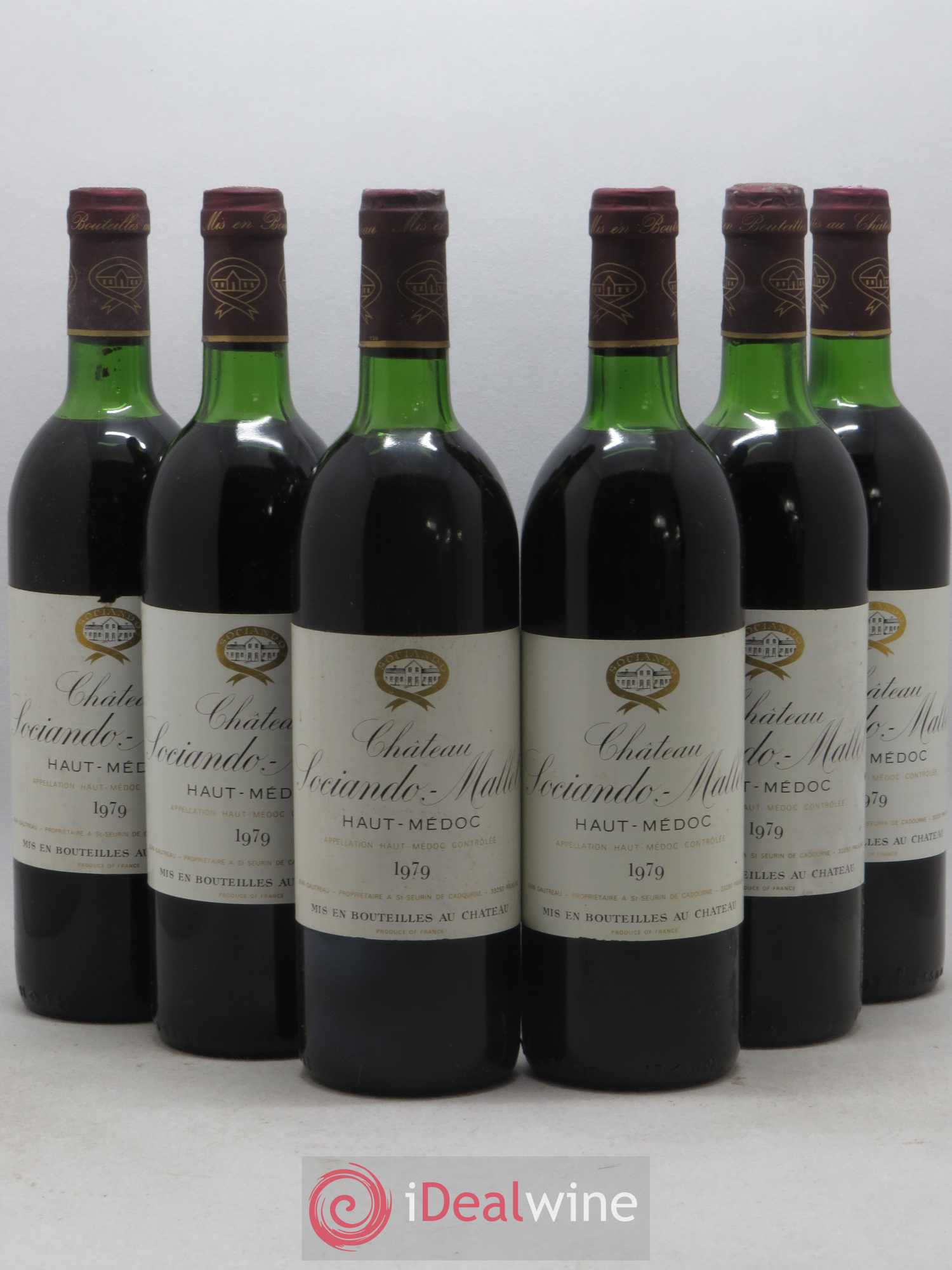 Château Sociando Mallet 1978 - Lot de 6 bouteilles - 0