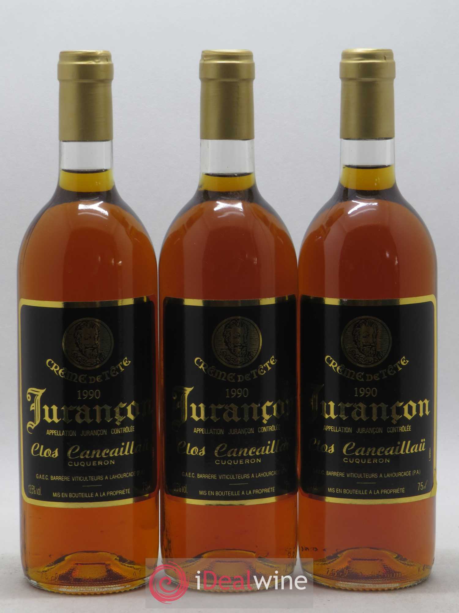 Jurançon Clos Cancaillau Creme de Tête 1990 - Lotto di 12 bottiglie - 2