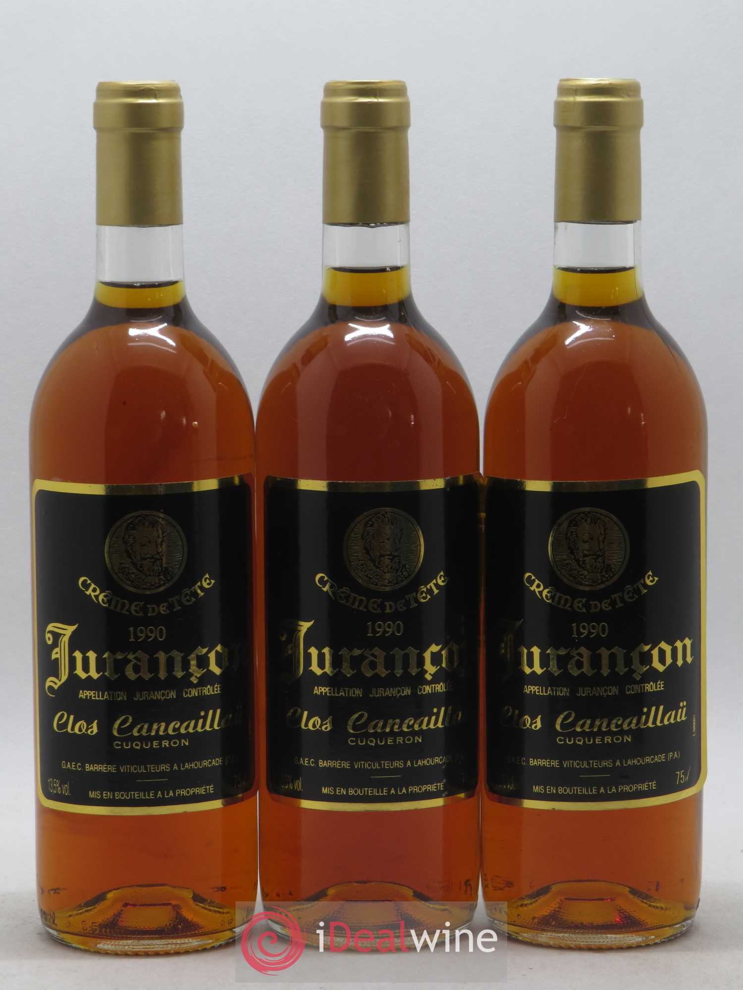 Jurançon Clos Cancaillau Creme de Tête 1990 - Lotto di 12 bottiglie - 4