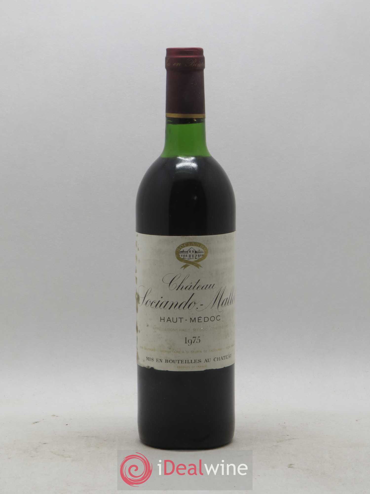 Château Sociando Mallet 1975 - Lot de 1 bouteille - 0