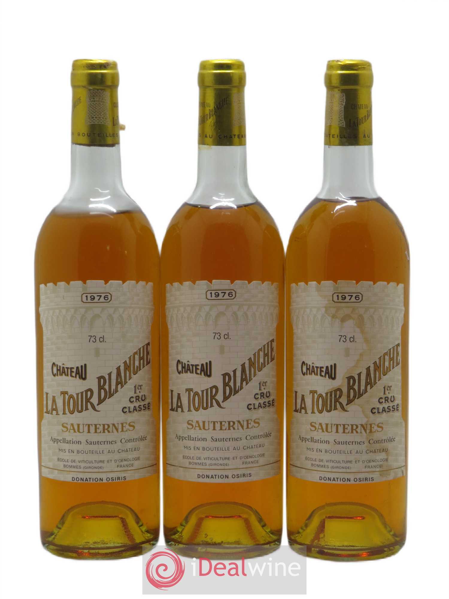 Château la Tour Blanche 1er Grand Cru Classé 1976 - Lotto di 3 bottiglie - 0