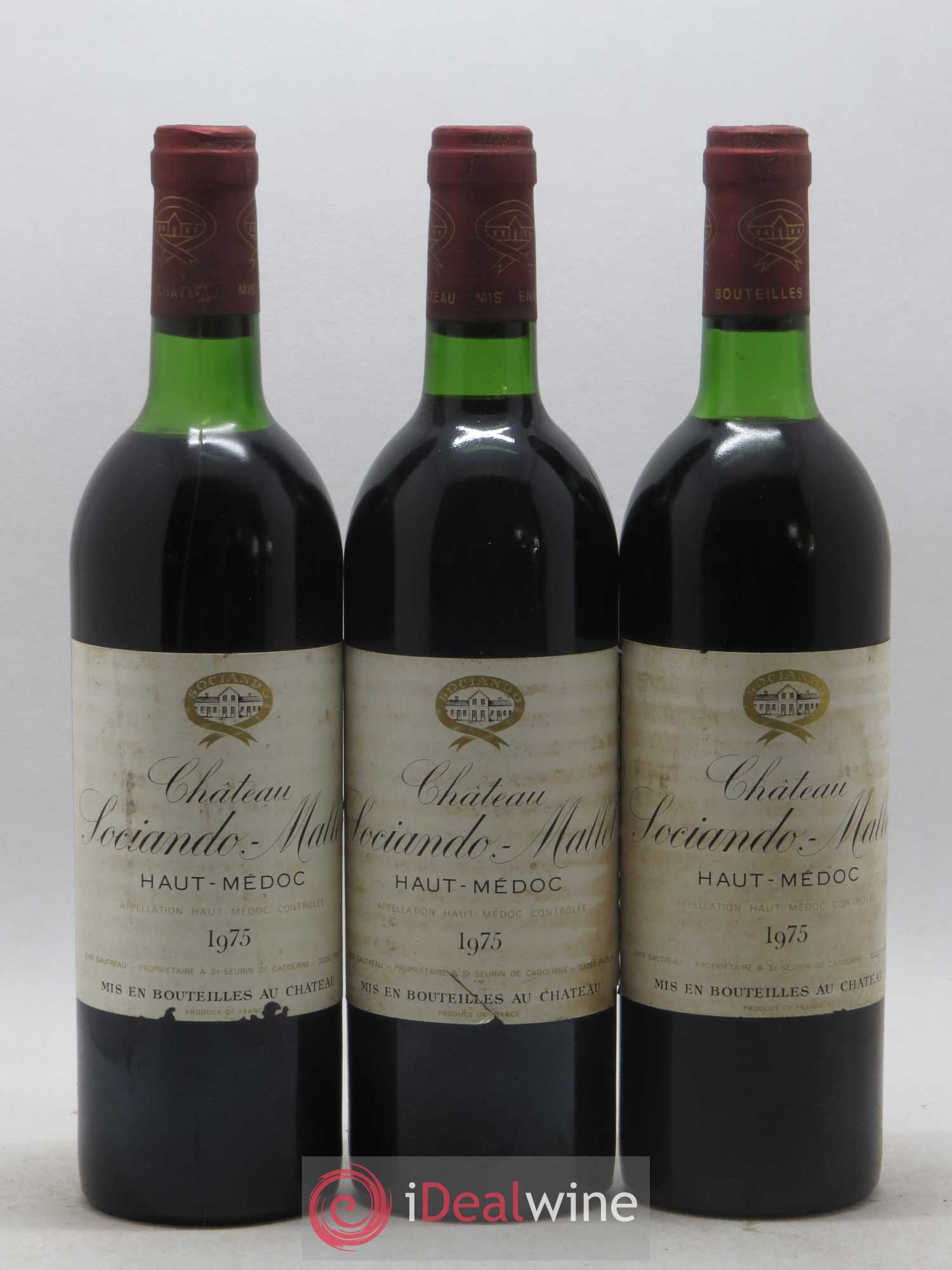 Château Sociando Mallet 1975 - Lot de 12 bouteilles - 3