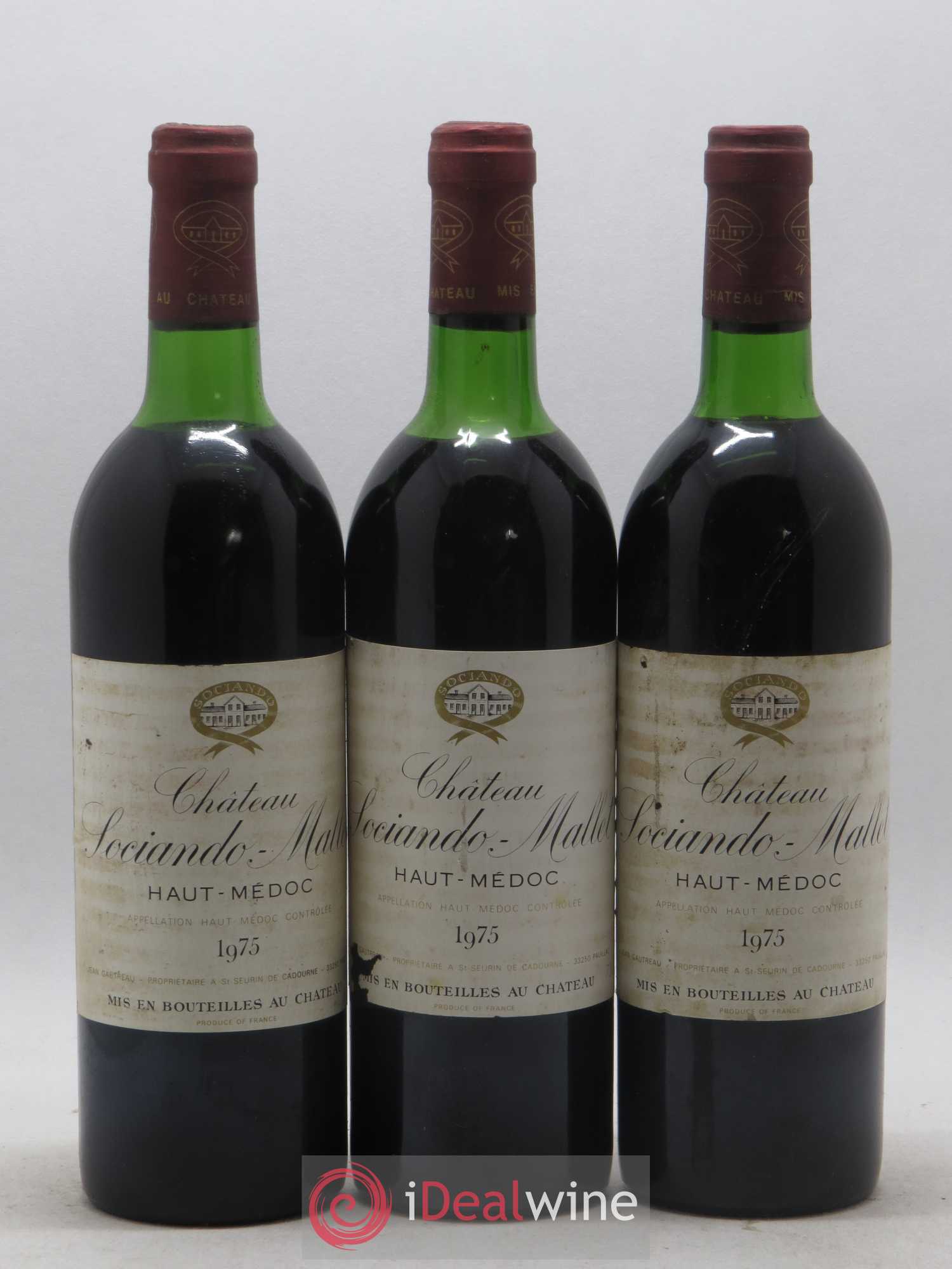 Château Sociando Mallet 1975 - Lot de 12 bouteilles - 4