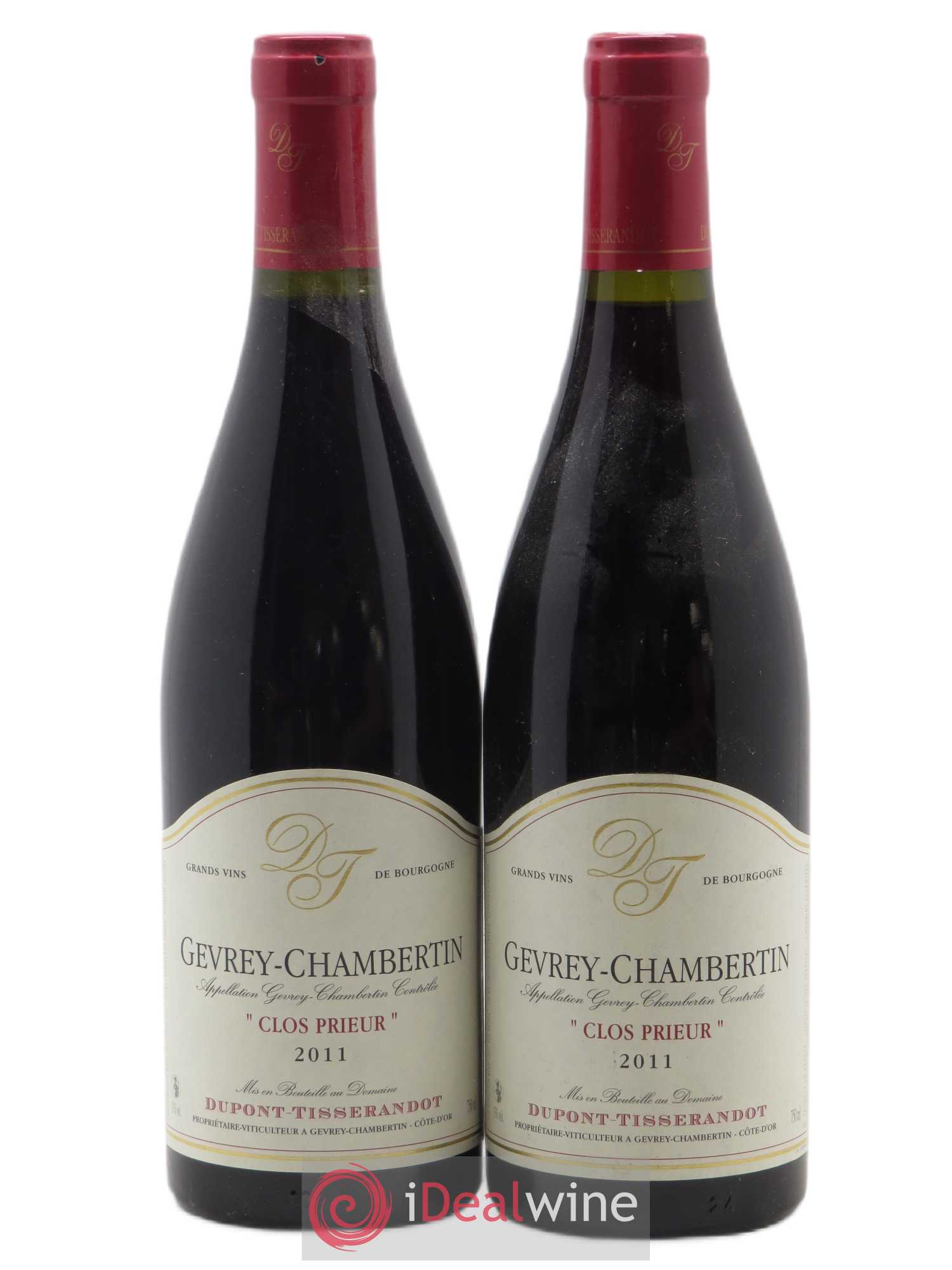 Gevrey-Chambertin 1er Cru Clos Prieur Dupond Tisserandot (sans prix de réserve) 2011 - Posten von 2 Flaschen - 0