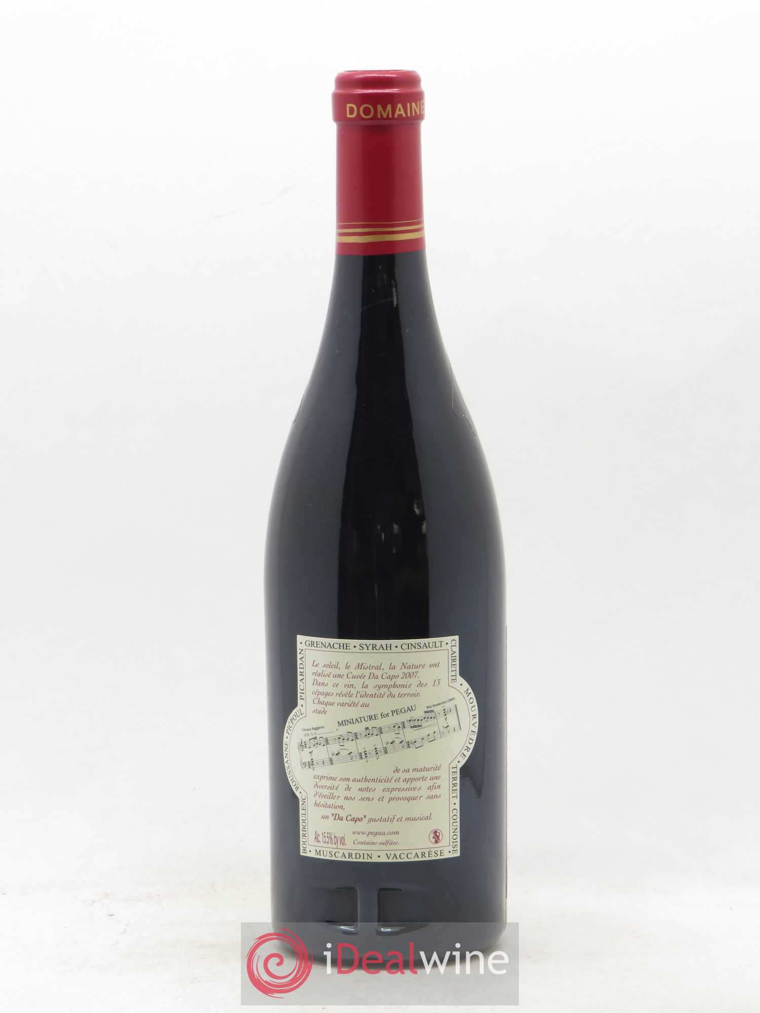 Châteauneuf-du-Pape Domaine du Pégau Cuvée Da Capo Paul et Laurence Féraud 2007 - Lot de 1 bouteille - 1