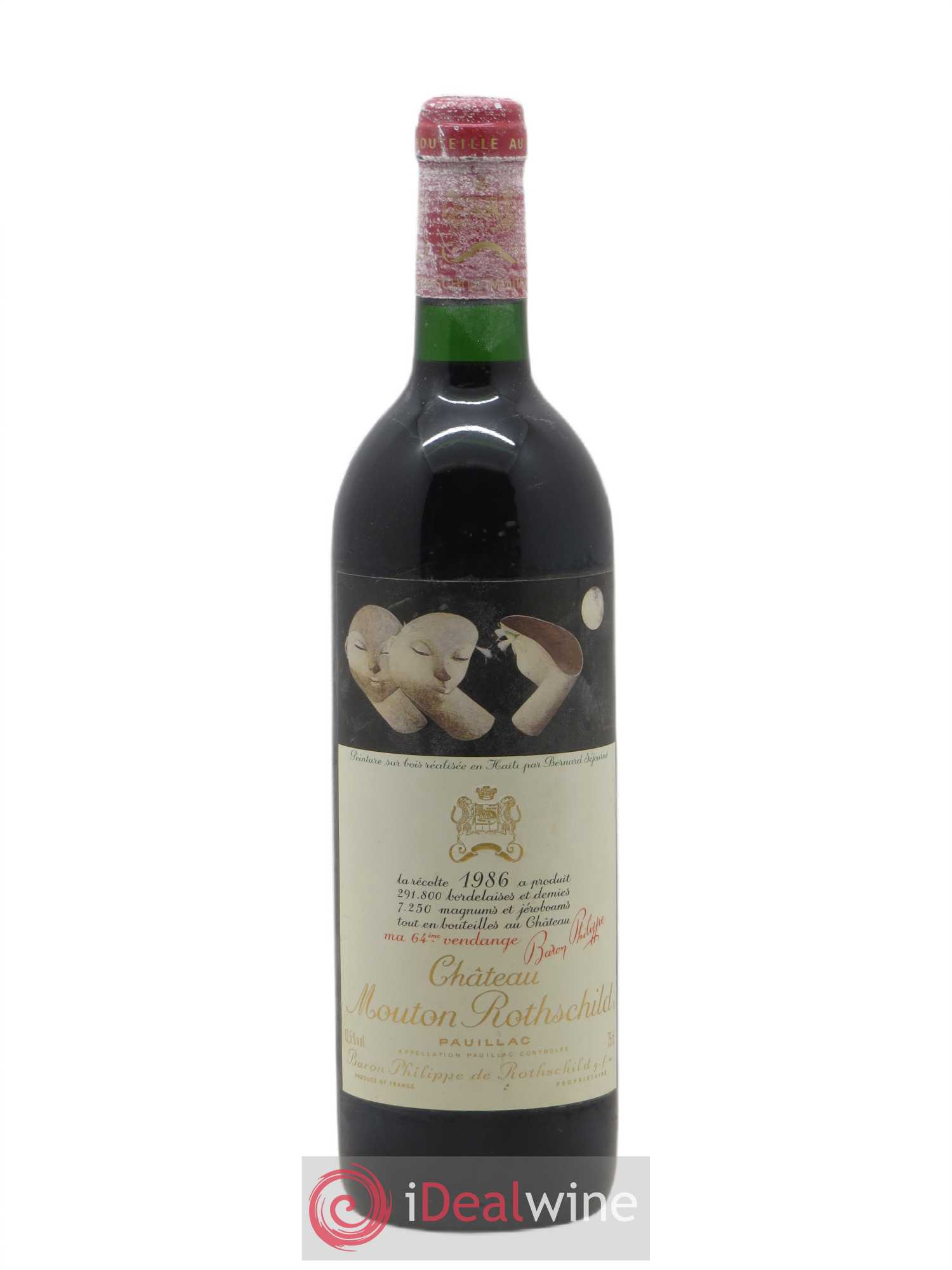 Château Mouton Rothschild 1er Grand Cru Classé 1986 - Lot de 1 bouteille - 0