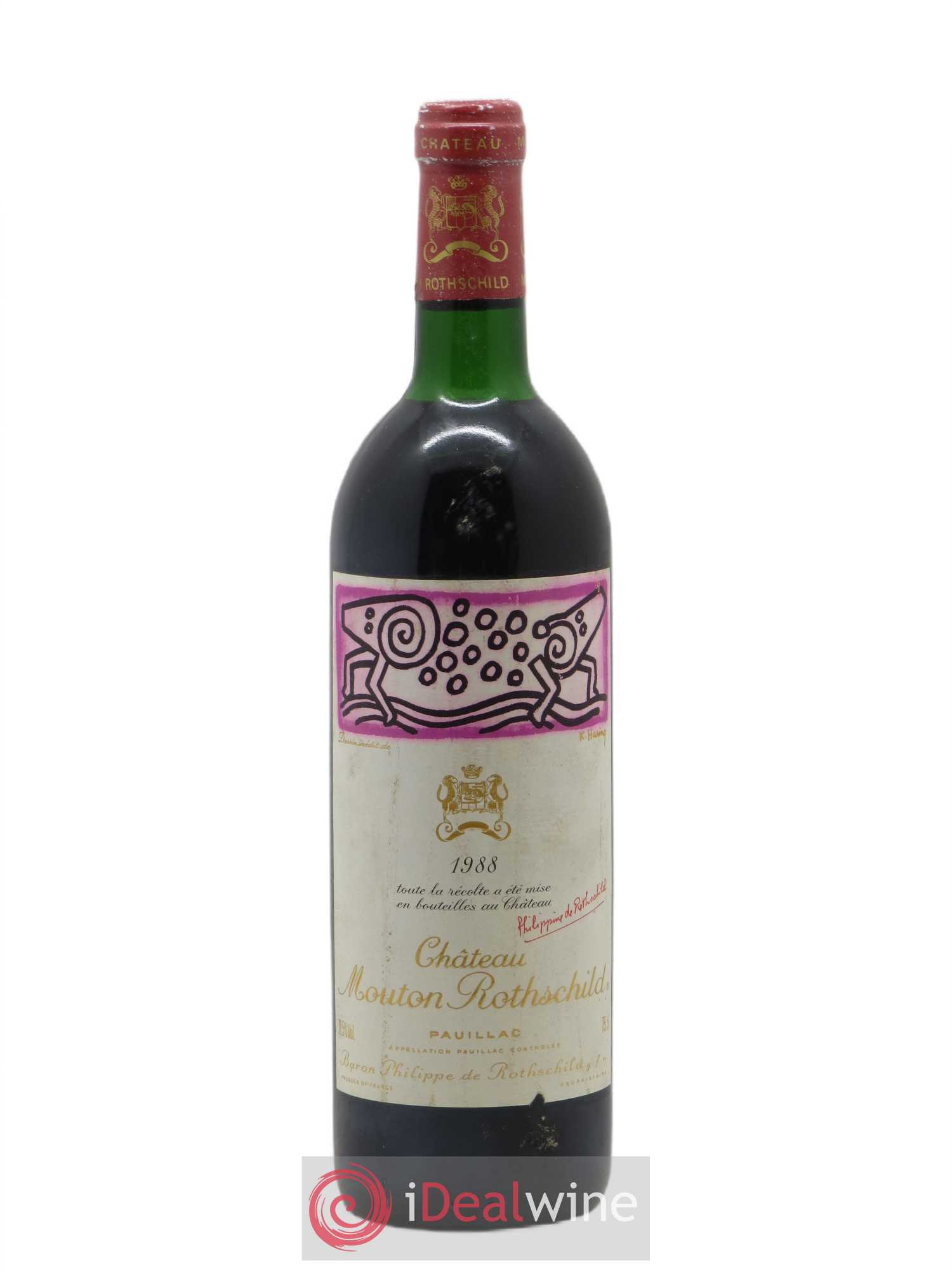 Château Mouton Rothschild 1er Grand Cru Classé 1988 - Lot de 1 bouteille - 0