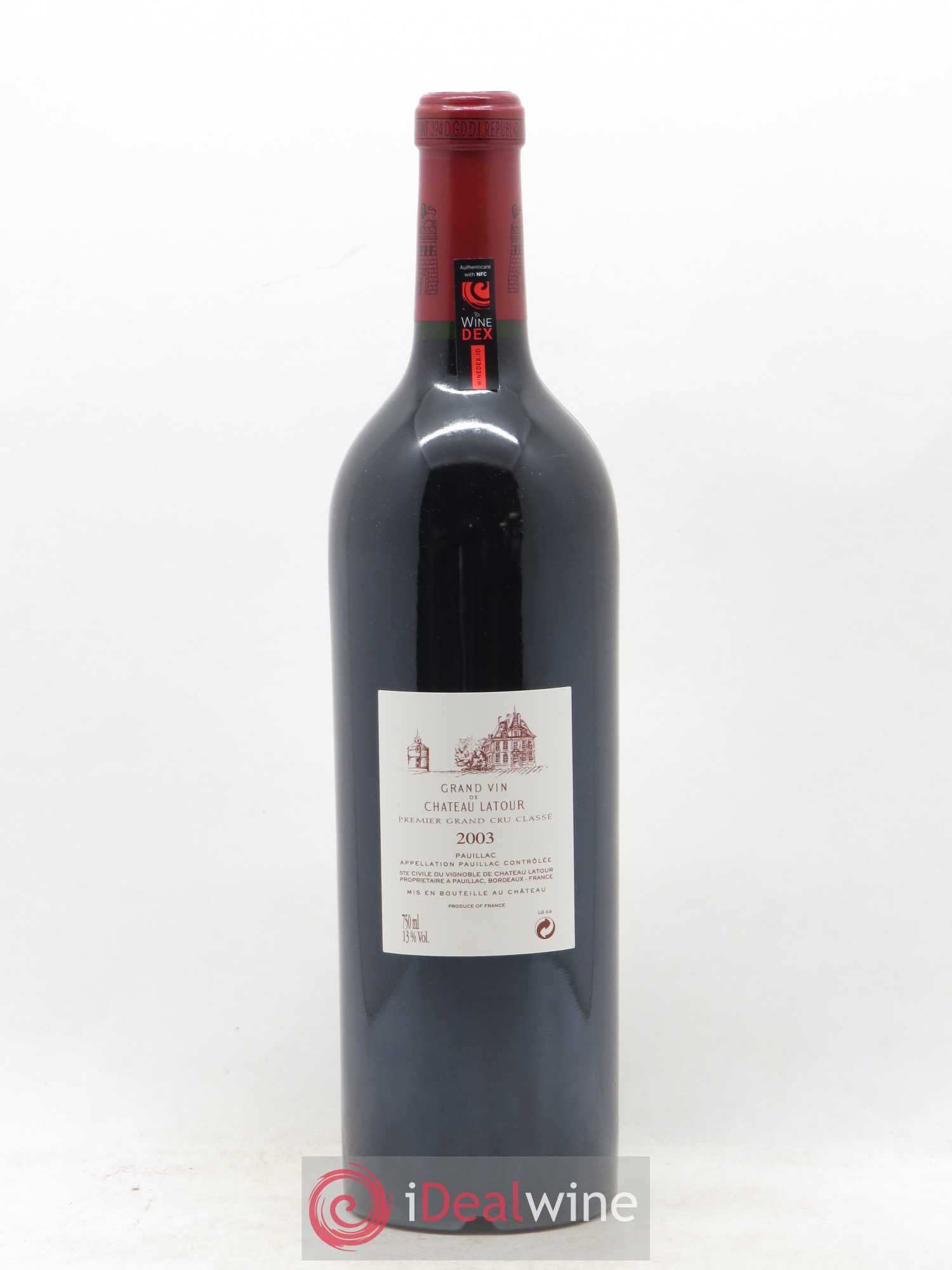 Château Latour 1er Grand Cru Classé 2003 - Lot de 1 bouteille - 1
