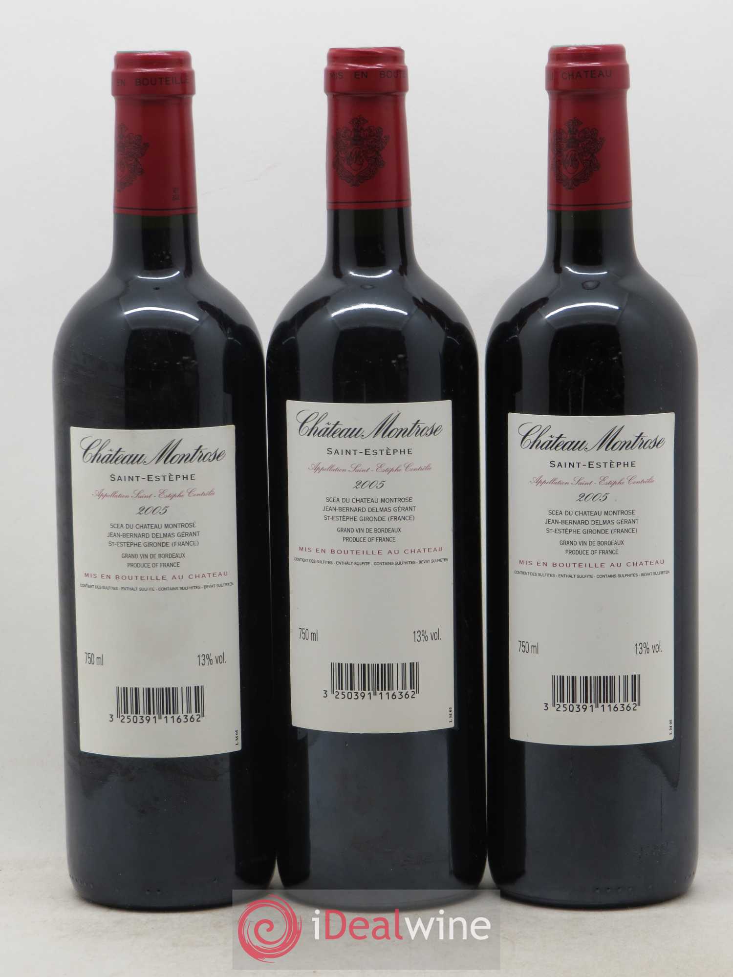 Château Montrose 2ème Grand Cru Classé 2005 - Lot de 3 bouteilles - 1