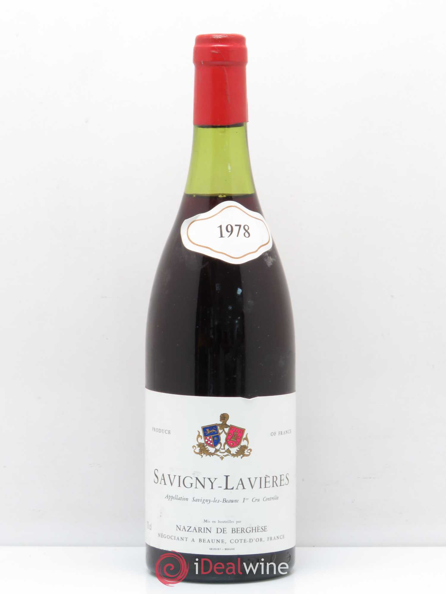 Savigny-lès-Beaune 1er Cru Lavières Nazarin de Berghese (sans prix de réserve) 1978 - Posten von 1 Flasche - 0