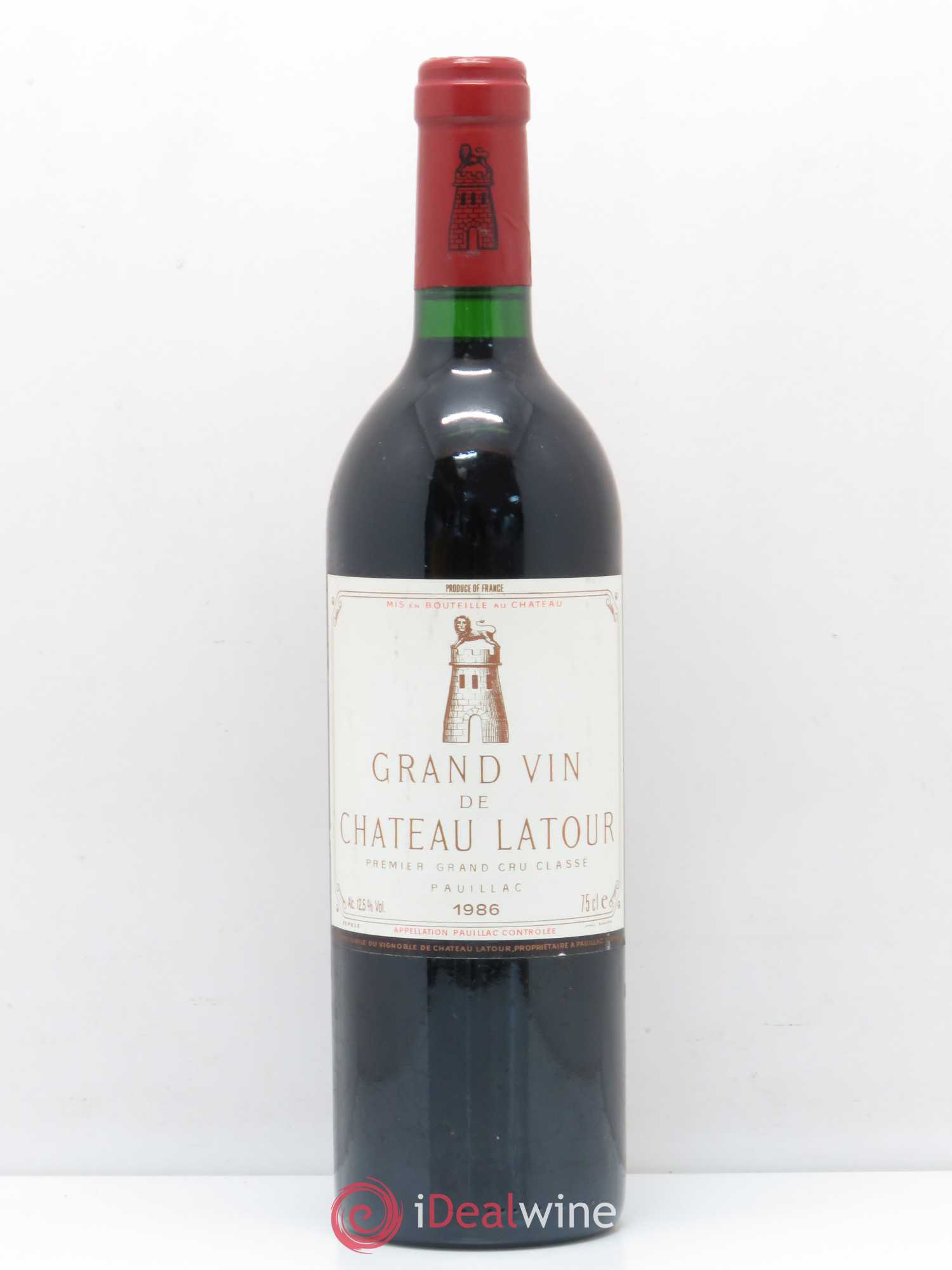 Château Latour 1er Grand Cru Classé 1986 - Lot de 1 bouteille - 0