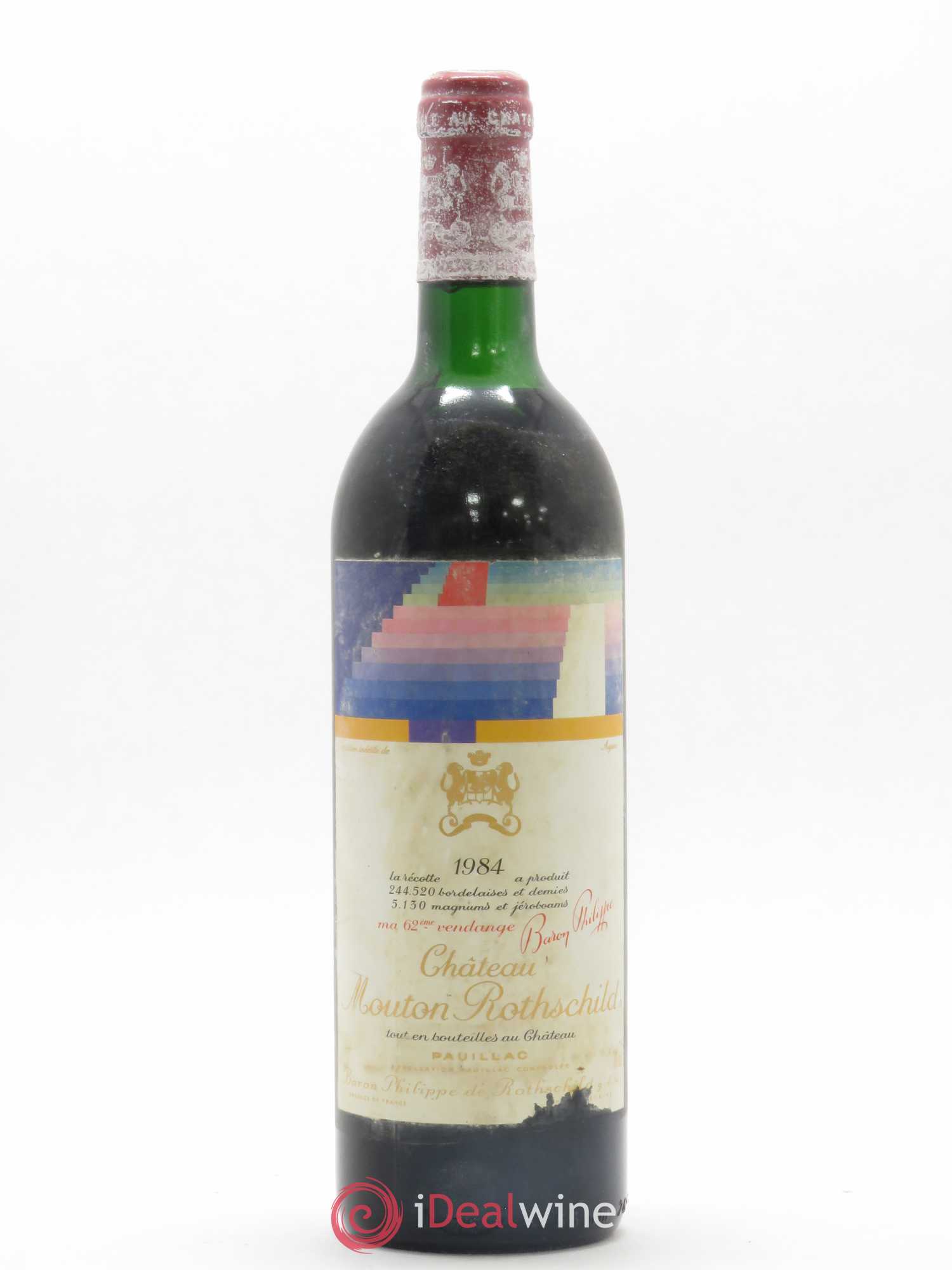 Château Mouton Rothschild 1er Grand Cru Classé (sans prix de réserve) 1984 - Lot de 1 bouteille - 0