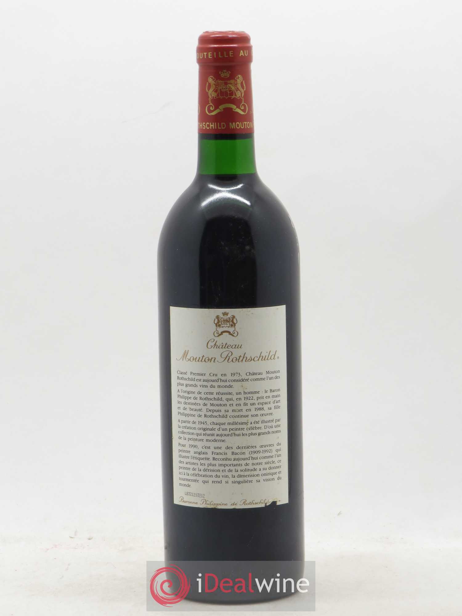 Château Mouton Rothschild 1er Grand Cru Classé 1990 - Lot de 1 bouteille - 1