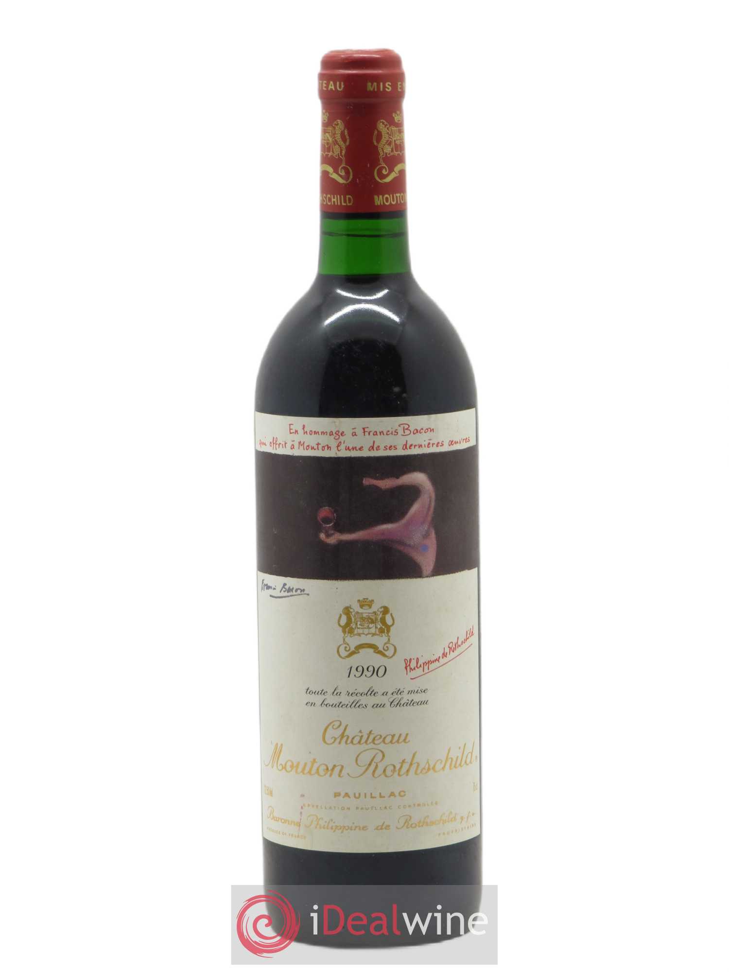 Château Mouton Rothschild 1er Grand Cru Classé 1990 - Lot de 1 bouteille - 0