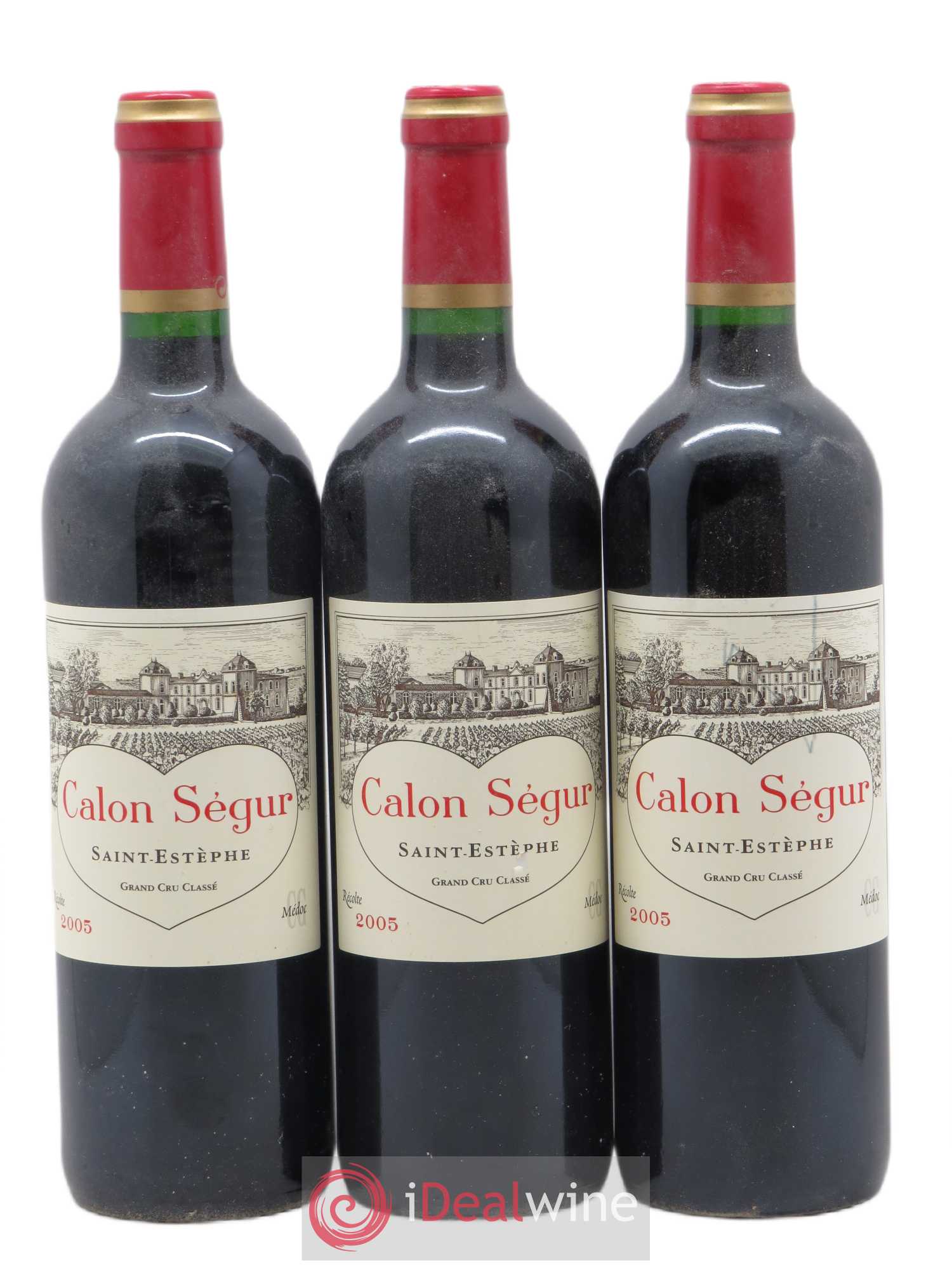 Château Calon Ségur 3ème Grand Cru Classé 2005 - Lot de 3 bouteilles - 0