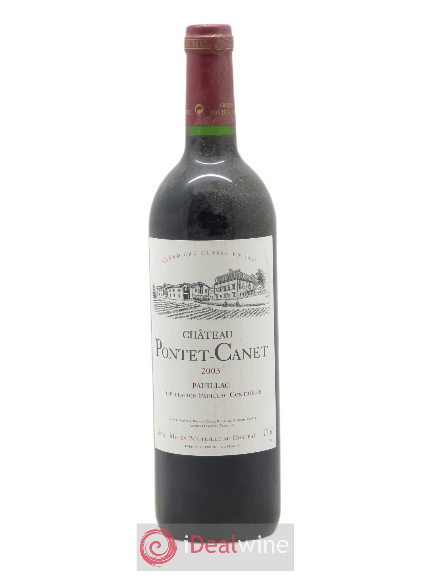 Château Pontet Canet 5ème Grand Cru Classé 2003 - Lot de 1 bouteille - 0