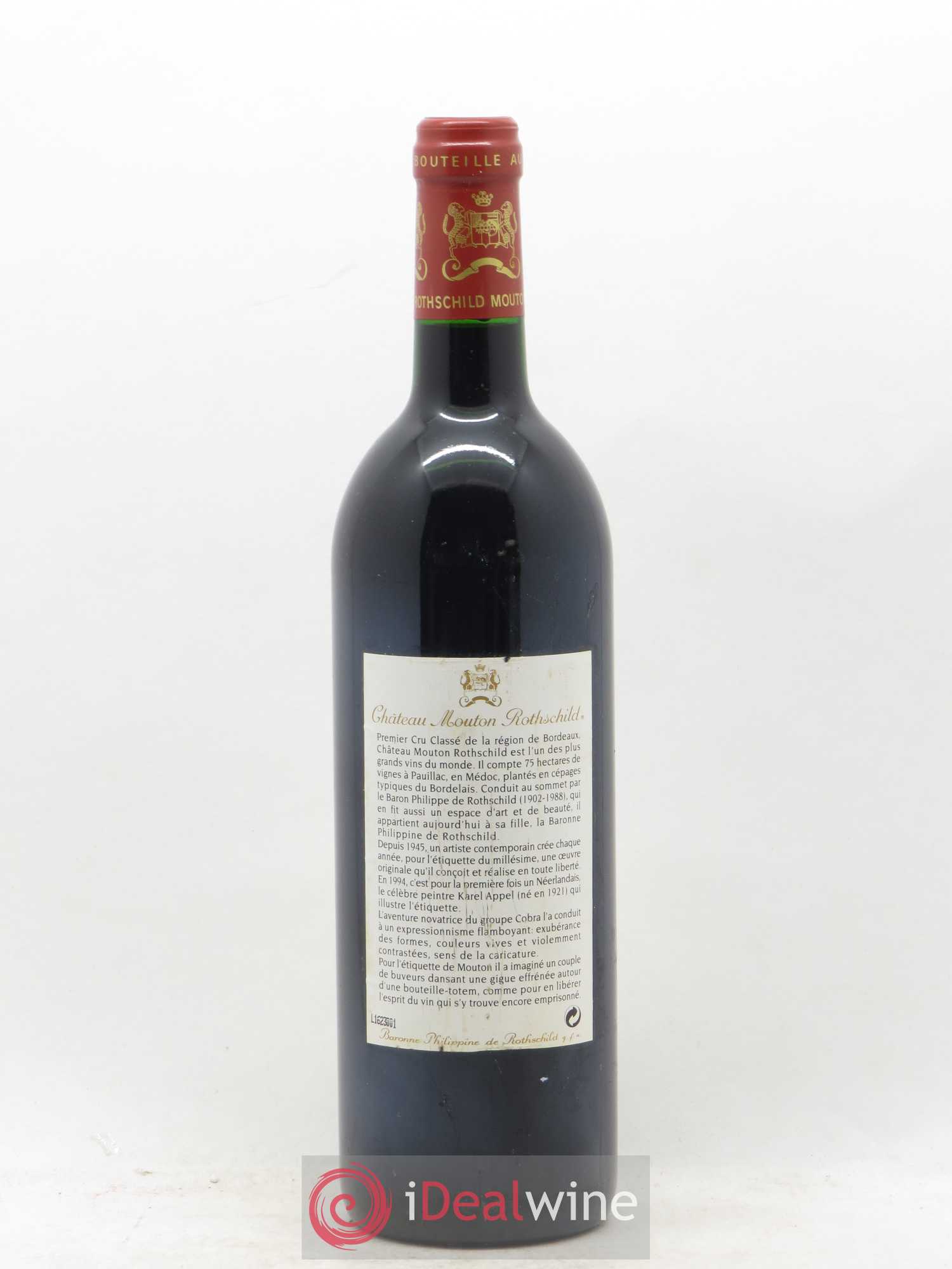 Château Mouton Rothschild 1er Grand Cru Classé 1994 - Lot de 1 bouteille - 1