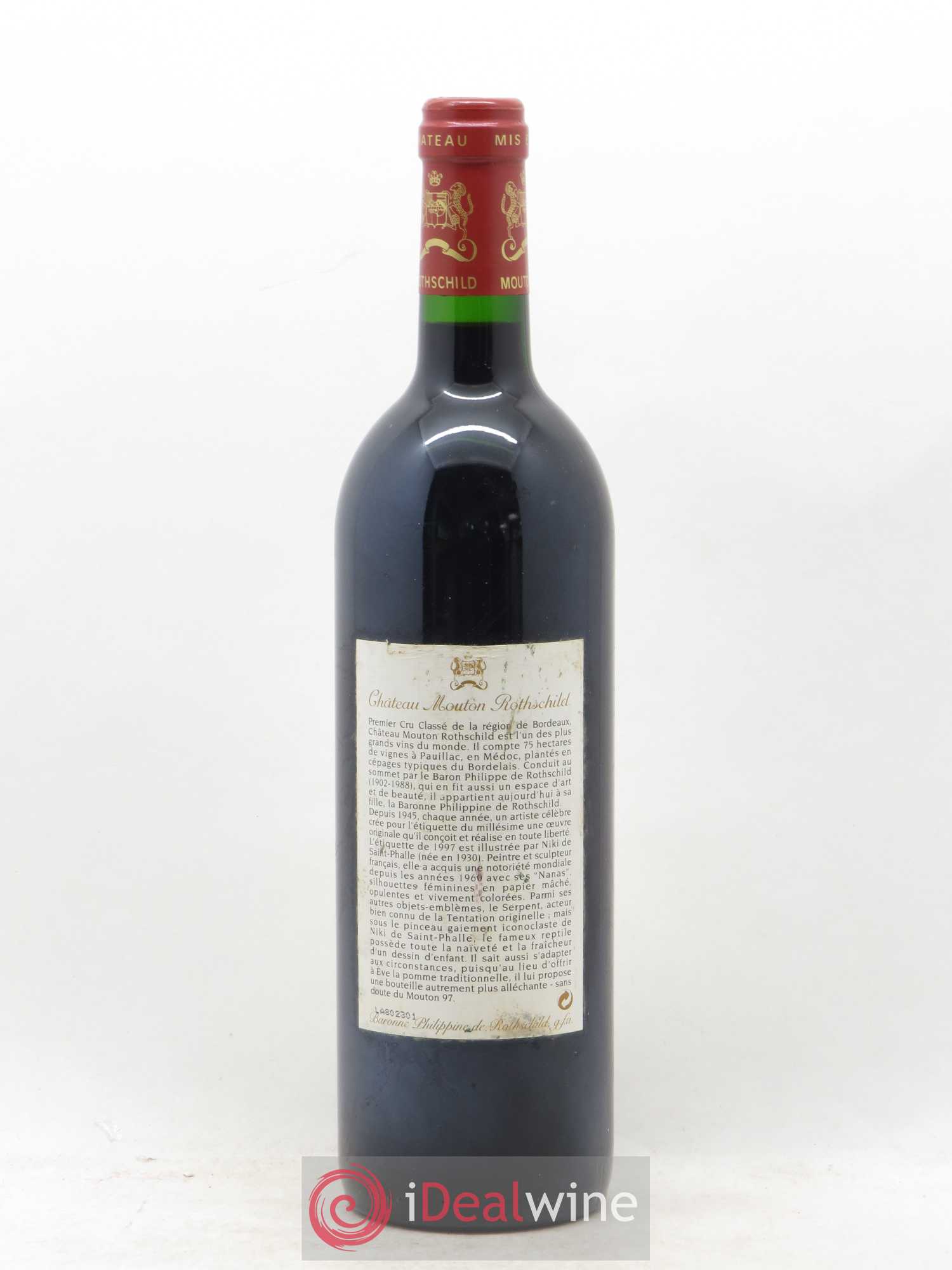 Château Mouton Rothschild 1er Grand Cru Classé 1997 - Lot de 1 bouteille - 1