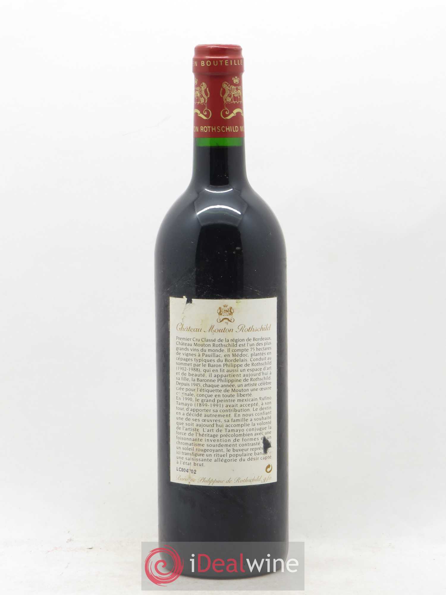 Château Mouton Rothschild 1er Grand Cru Classé 1998 - Lot de 1 bouteille - 1