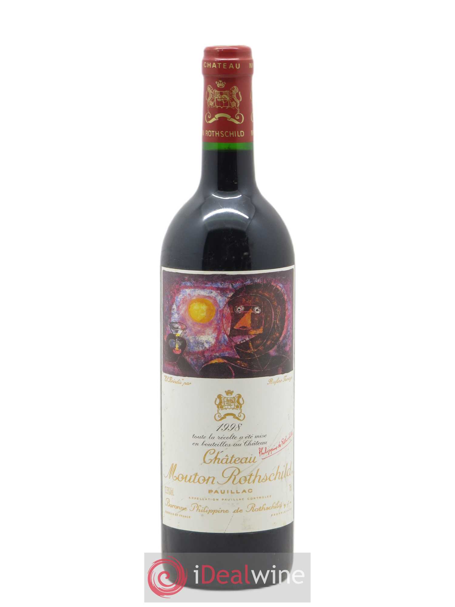 Château Mouton Rothschild 1er Grand Cru Classé 1998 - Lot de 1 bouteille - 0