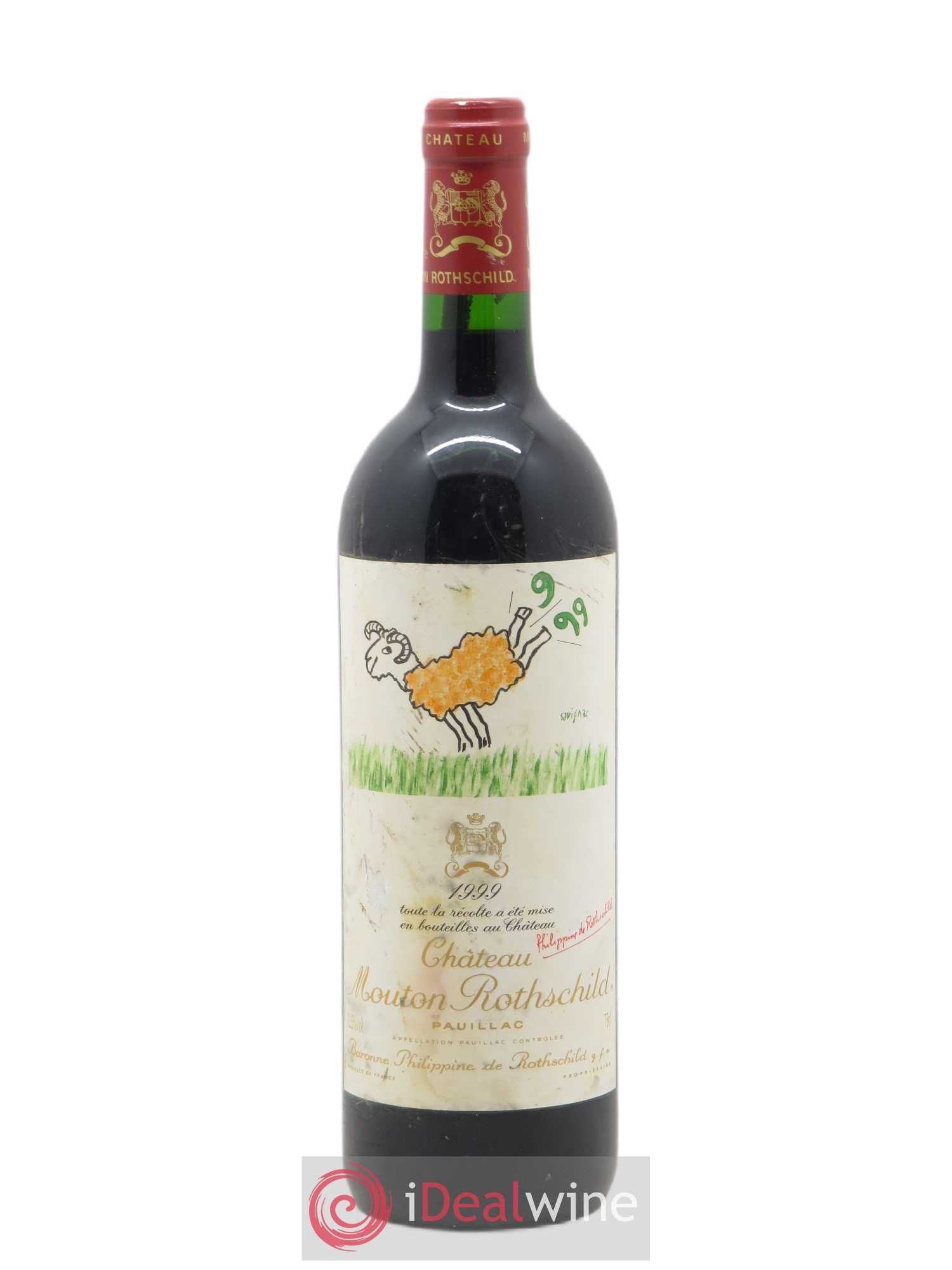 Château Mouton Rothschild 1er Grand Cru Classé 1999 - Lot de 1 bouteille - 0