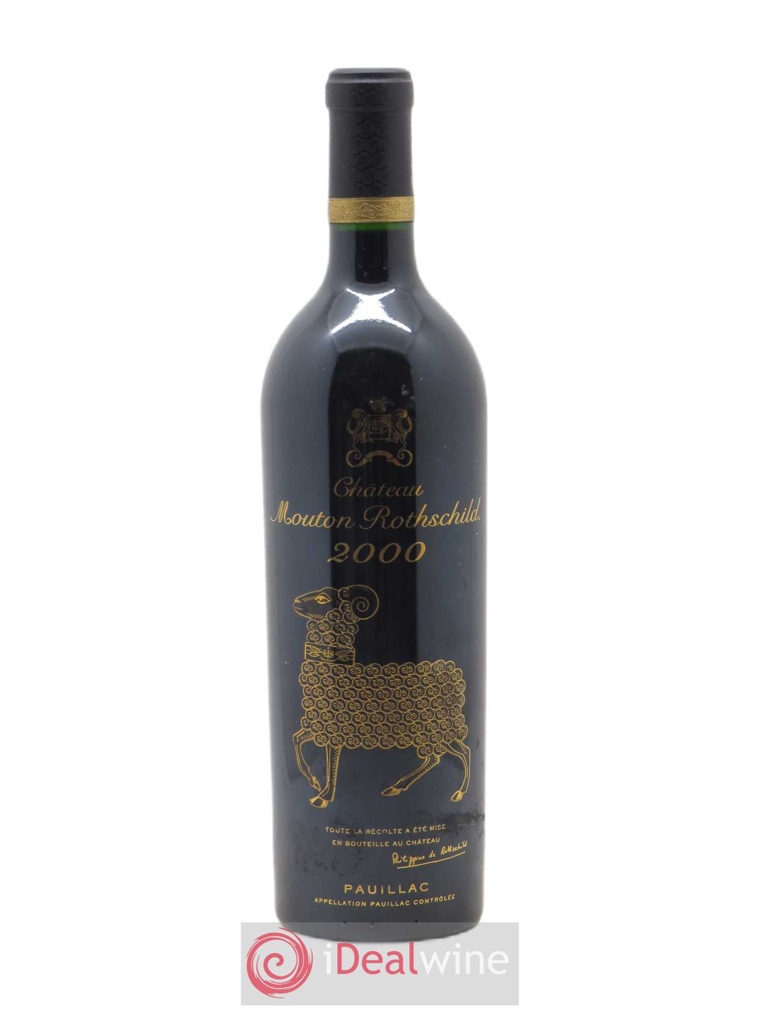 Château Mouton Rothschild 1er Grand Cru Classé 2000 - Lot de 1 bouteille - 0