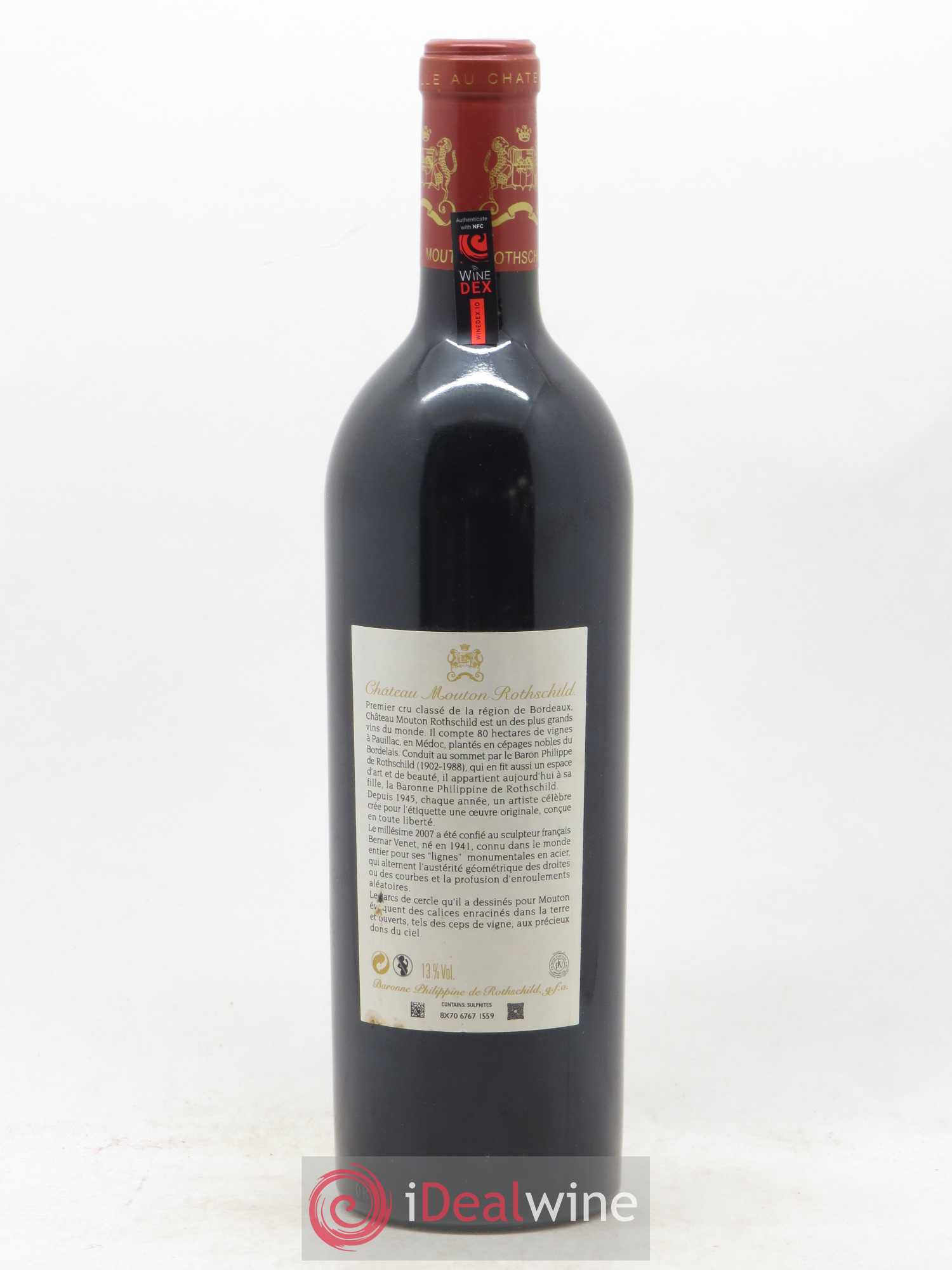 Château Mouton Rothschild 1er Grand Cru Classé (sans prix de réserve) 2007 - Lot de 1 bouteille - 1