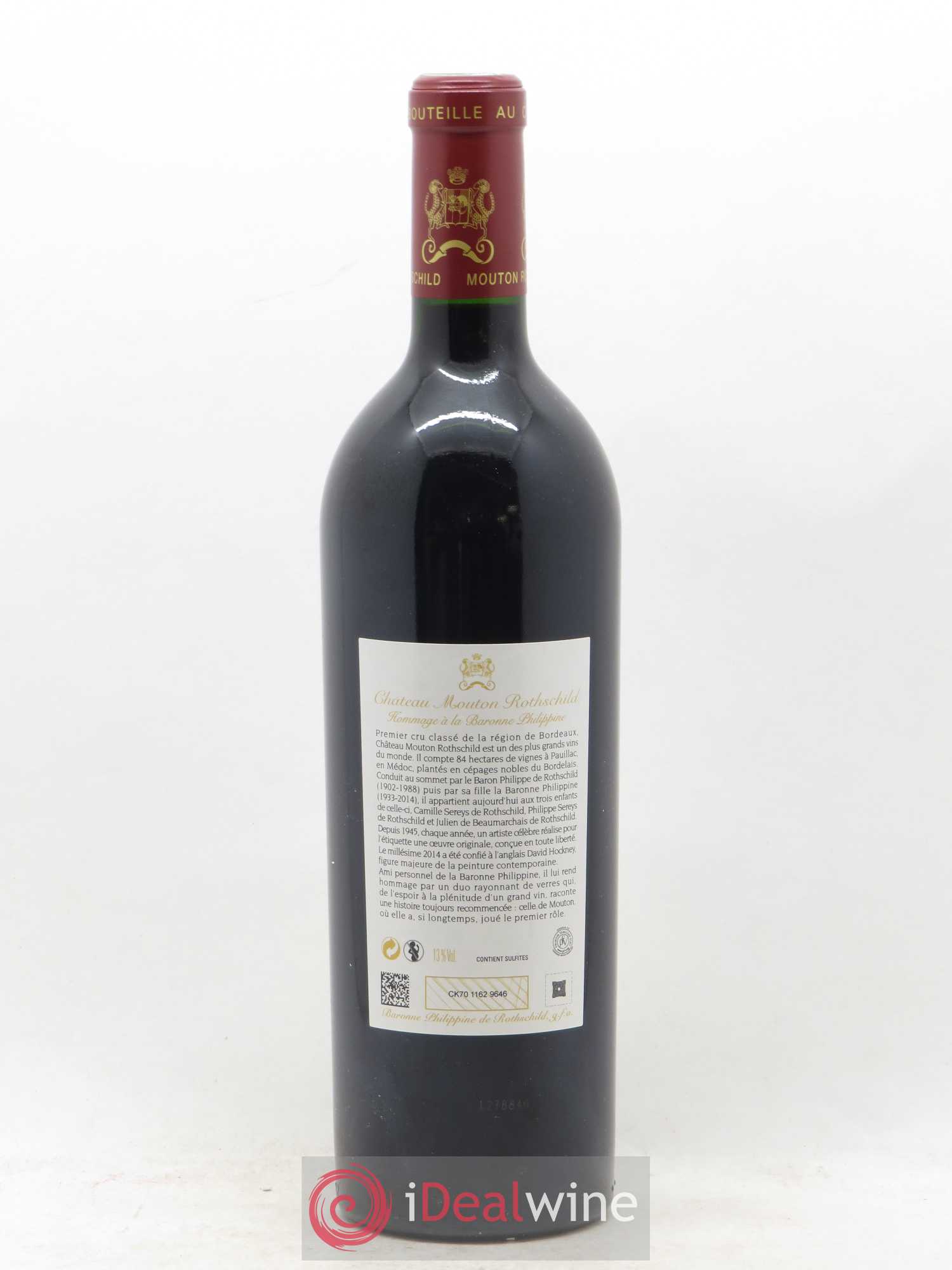 Château Mouton Rothschild 1er Grand Cru Classé 2014 - Lot de 1 bouteille - 1