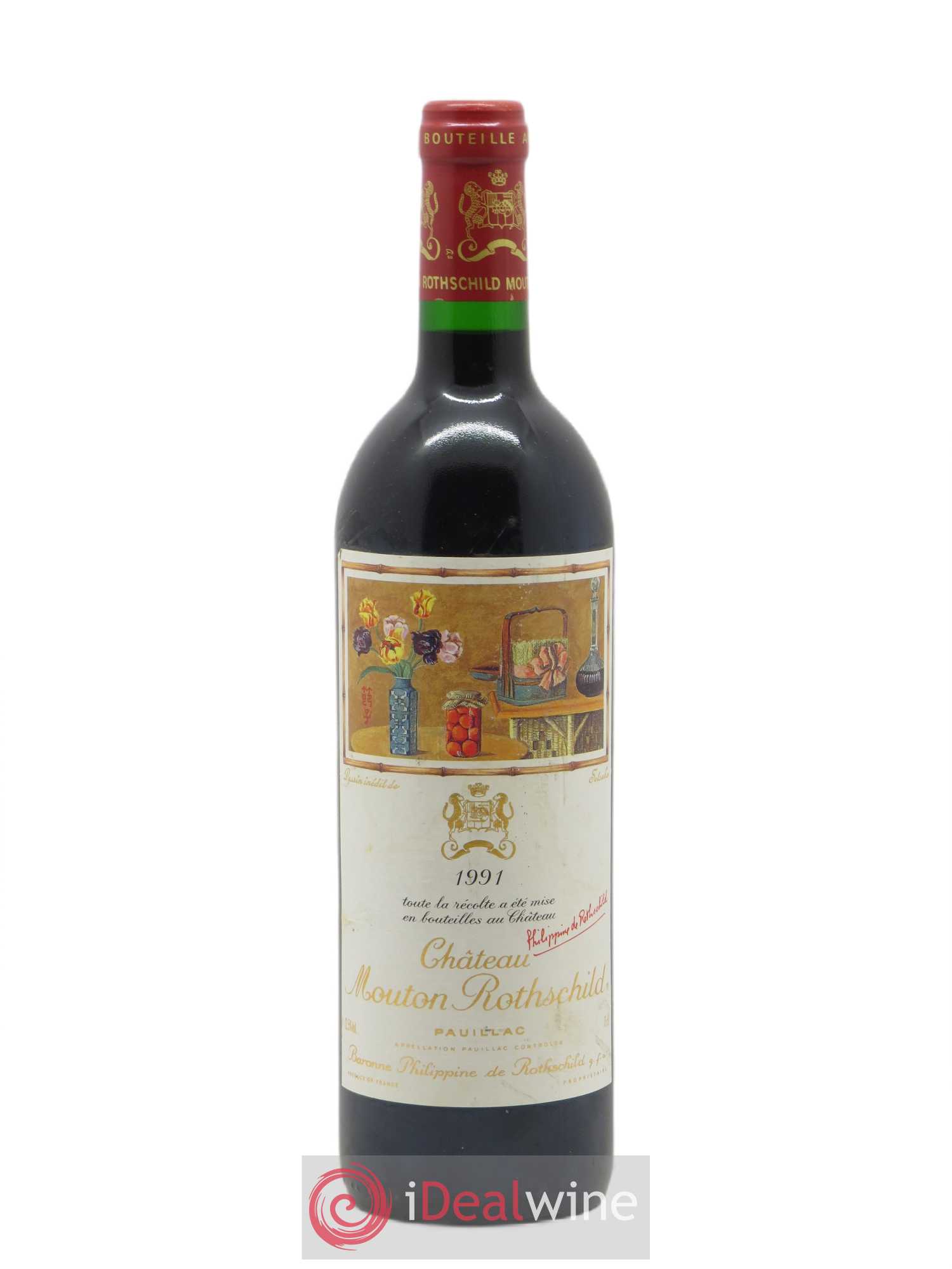Château Mouton Rothschild 1er Grand Cru Classé 1991 - Lot de 1 bouteille - 0
