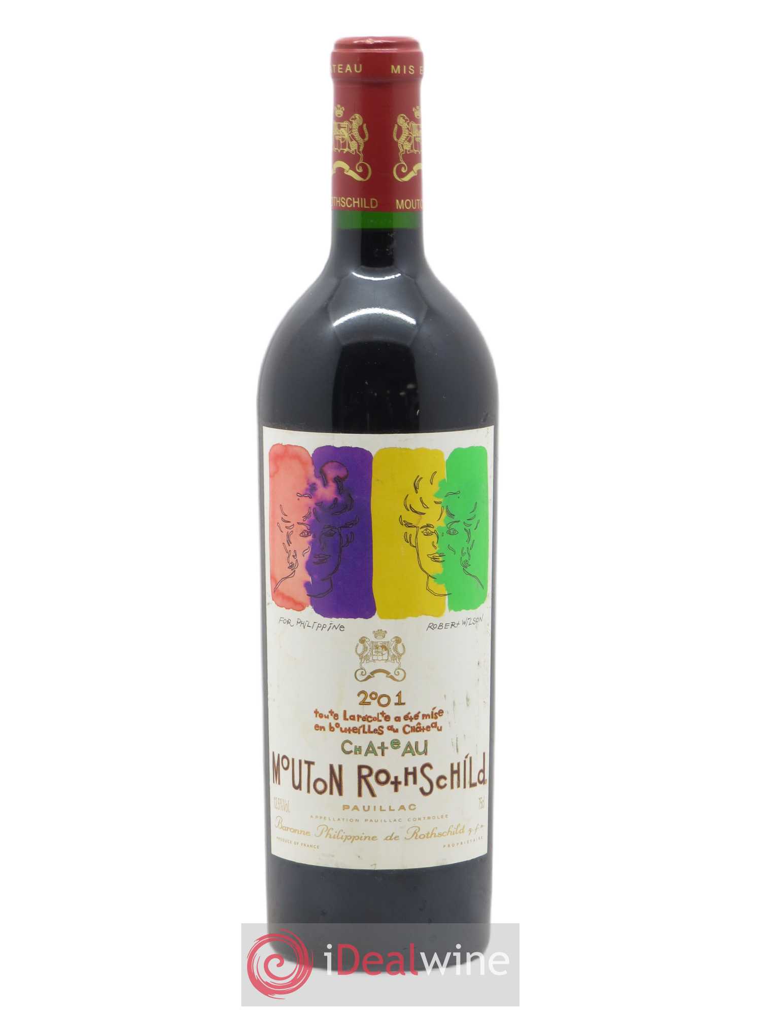 Château Mouton Rothschild 1er Grand Cru Classé 2001 - Lot de 1 bouteille - 0