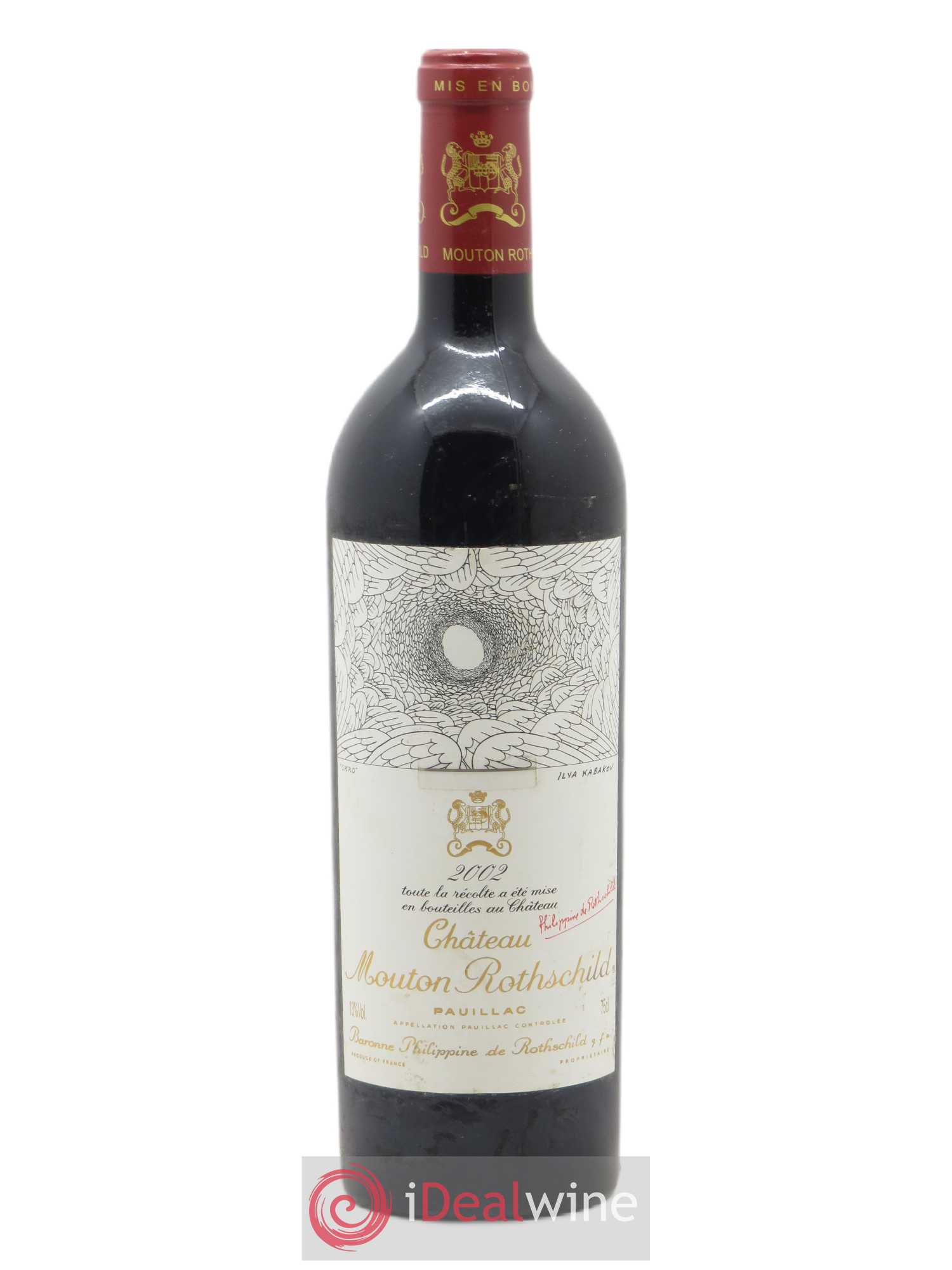 Château Mouton Rothschild 1er Grand Cru Classé 2002 - Lot de 1 bouteille - 0