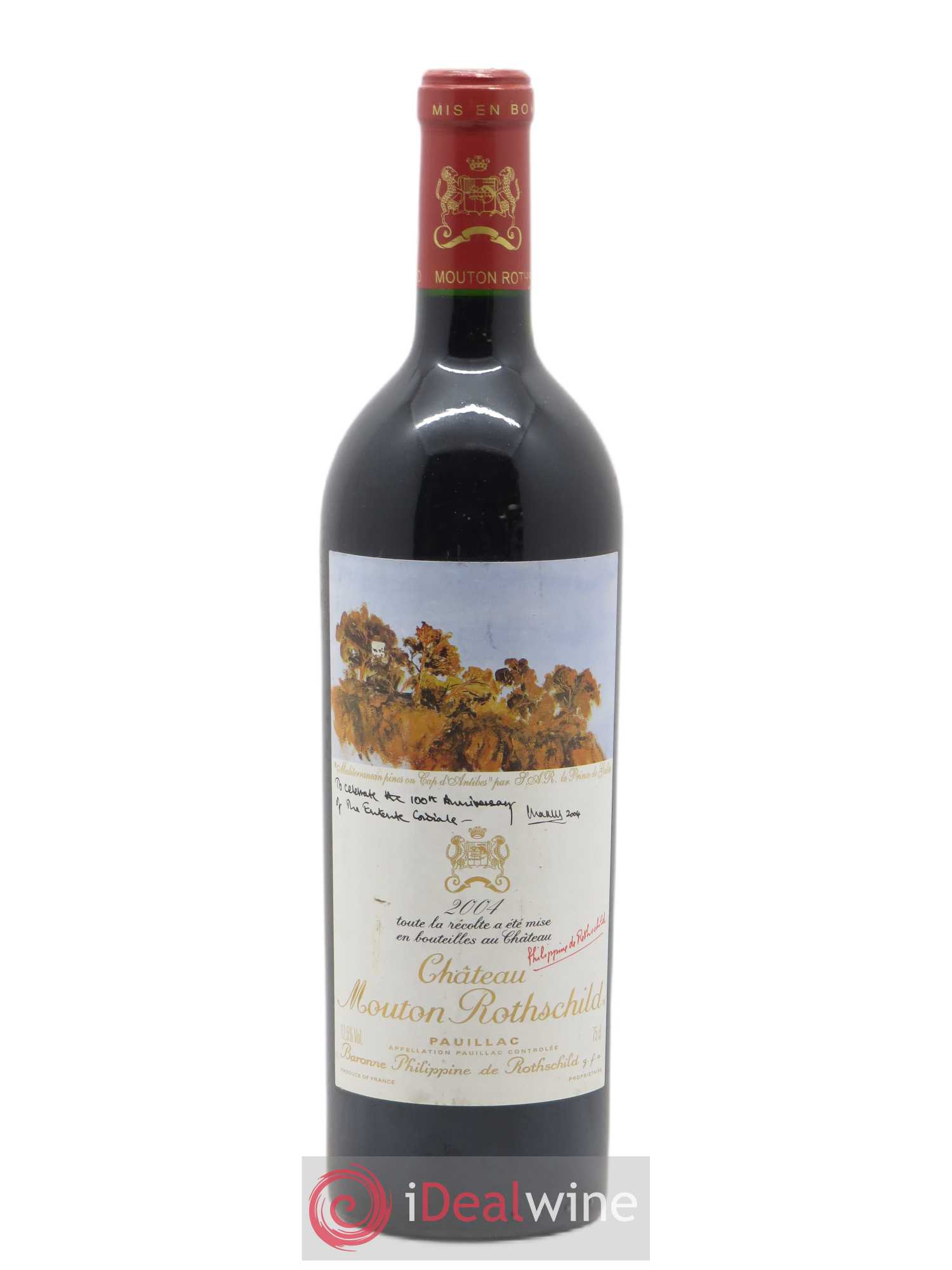 Château Mouton Rothschild 1er Grand Cru Classé 2004 - Lot de 1 bouteille - 0