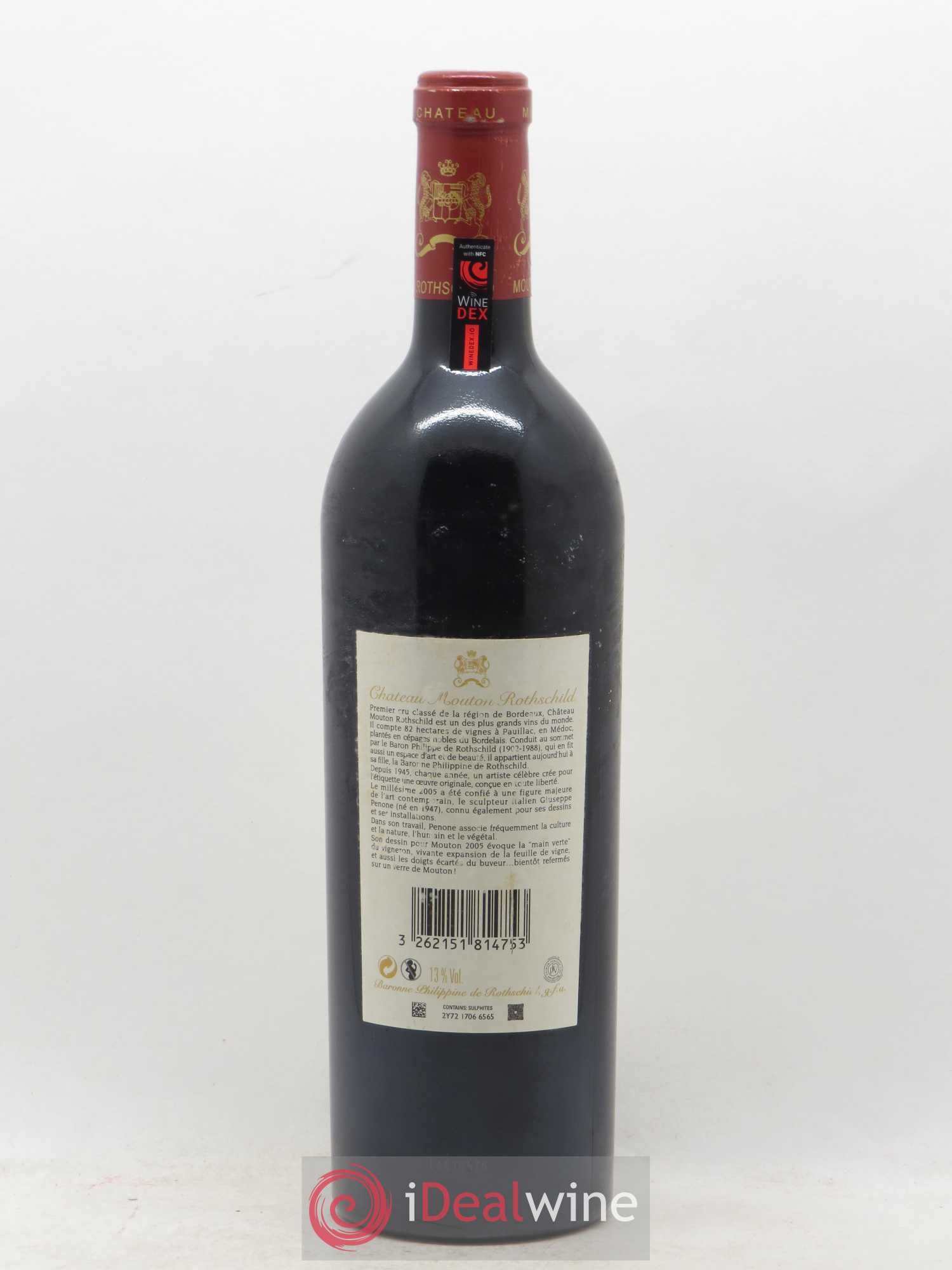 Château Mouton Rothschild 1er Grand Cru Classé 2005 - Lot de 1 bouteille - 1