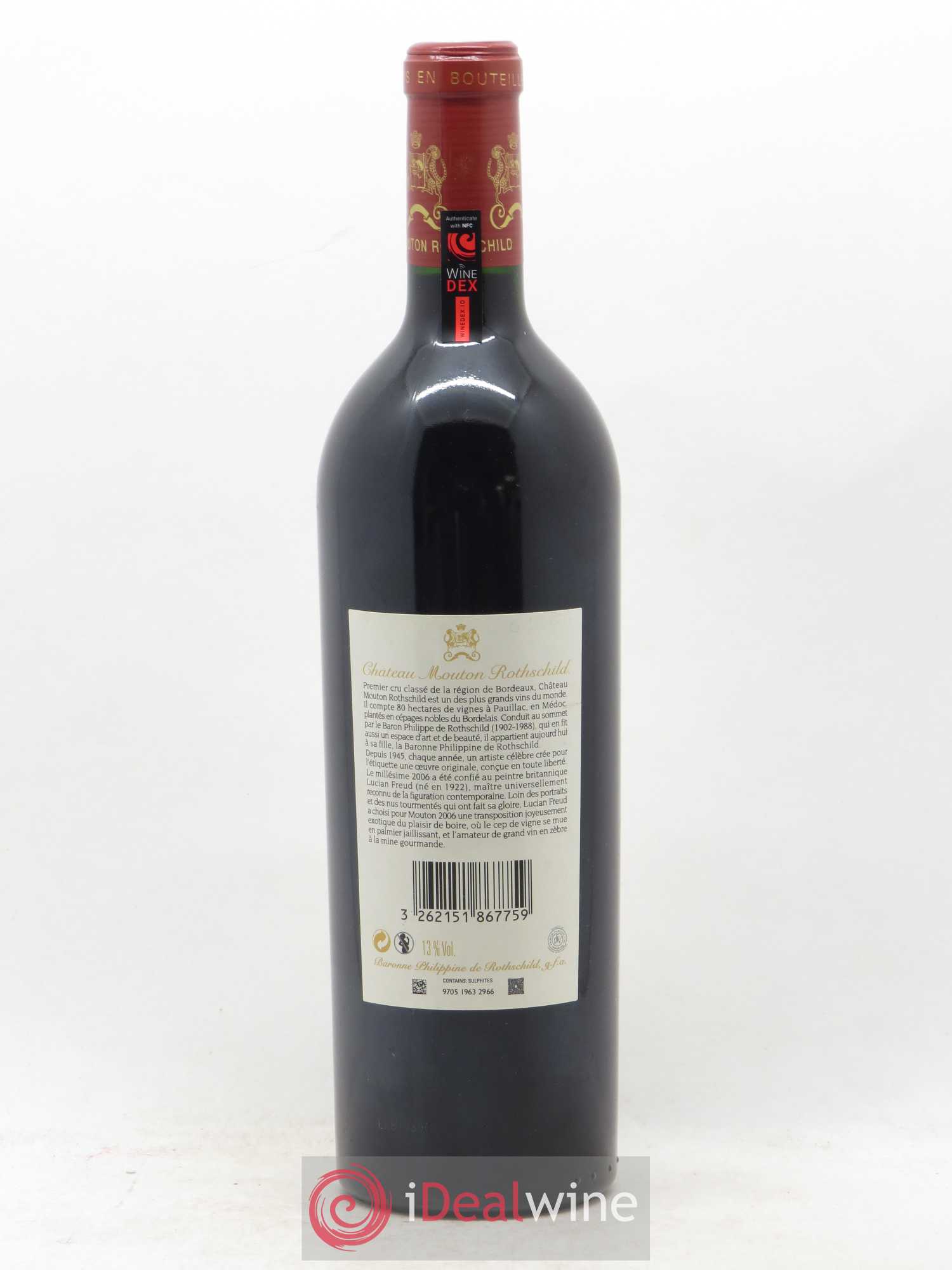Château Mouton Rothschild 1er Grand Cru Classé 2006 - Lot de 1 bouteille - 1