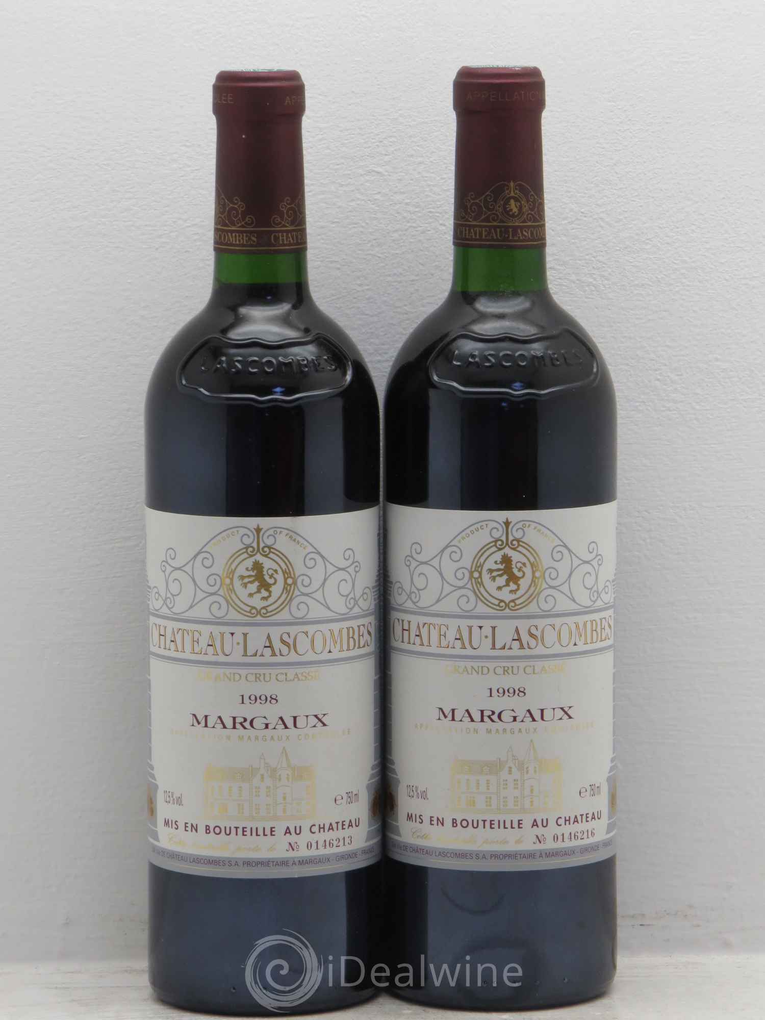 Château Lascombes 2ème Grand Cru Classé 1998 - Lot de 2 bouteilles - 0