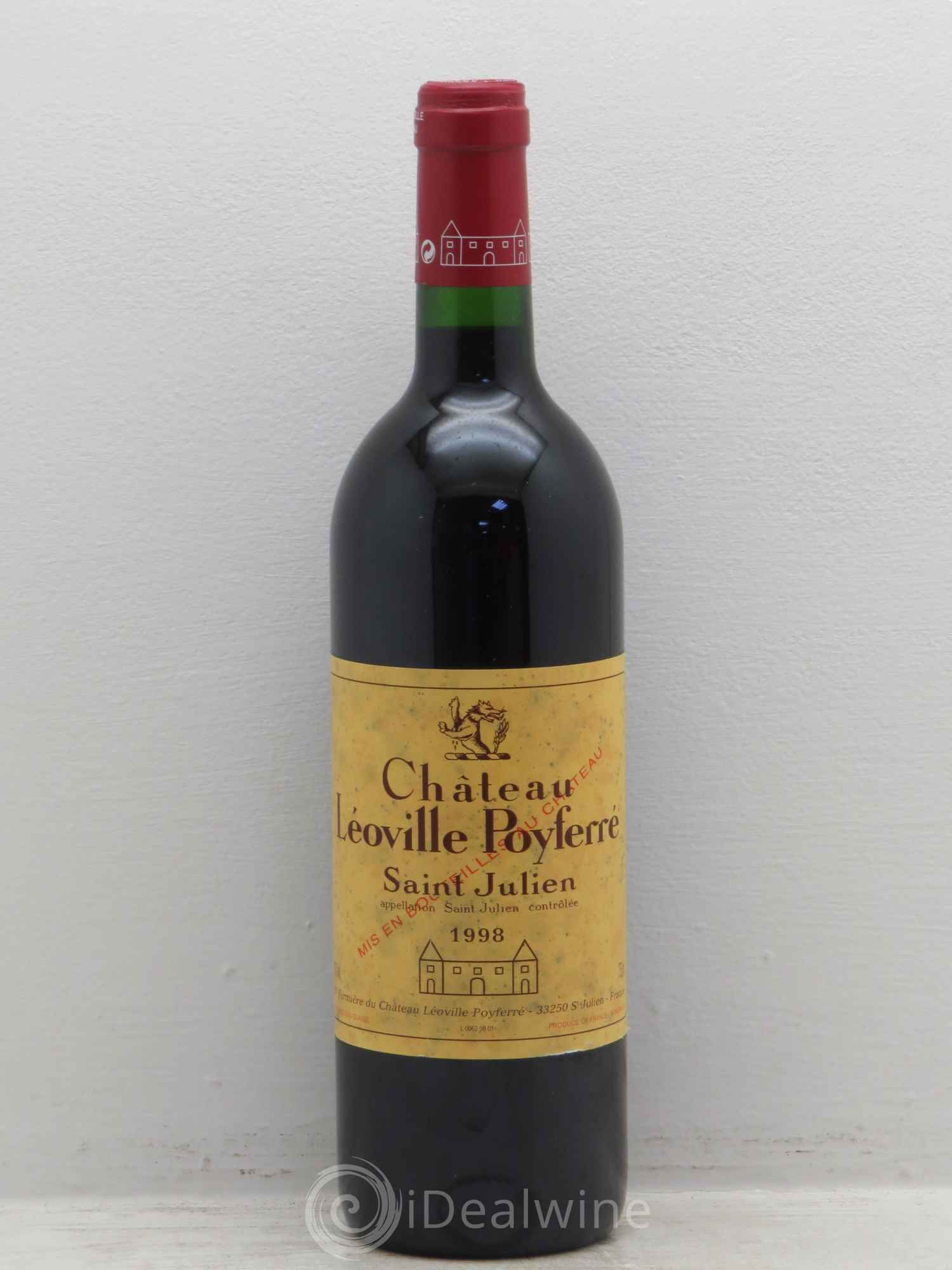 Château Léoville Poyferré 2ème Grand Cru Classé 1998 - Lot de 1 bouteille - 0