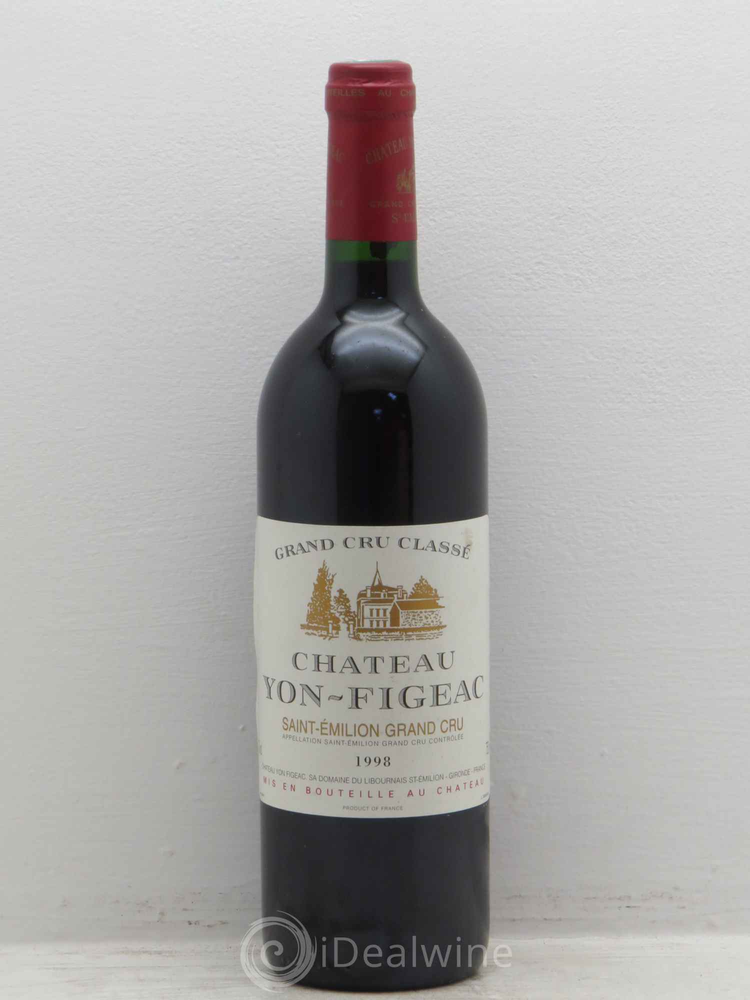 Château Yon Figeac Grand Cru Classé 1998 - Lot de 1 bouteille - 0