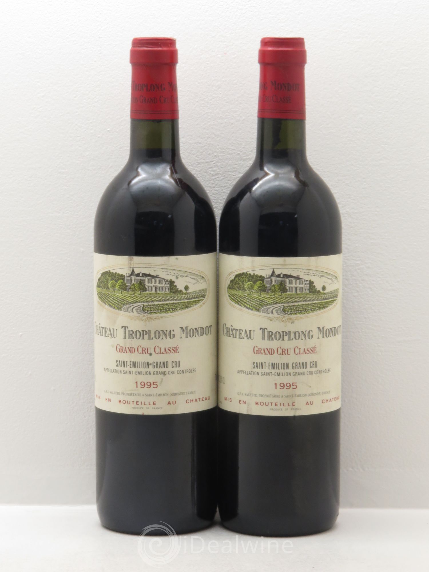 Château Troplong Mondot 1er Grand Cru Classé B 1995 - Lot de 2 bouteilles - 0