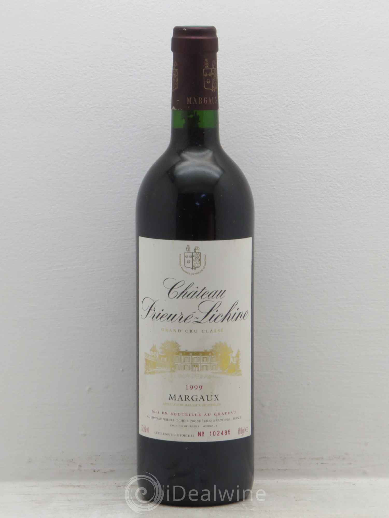 Château Prieuré Lichine 4ème Grand Cru Classé 1999 - Lot de 1 bouteille - 0